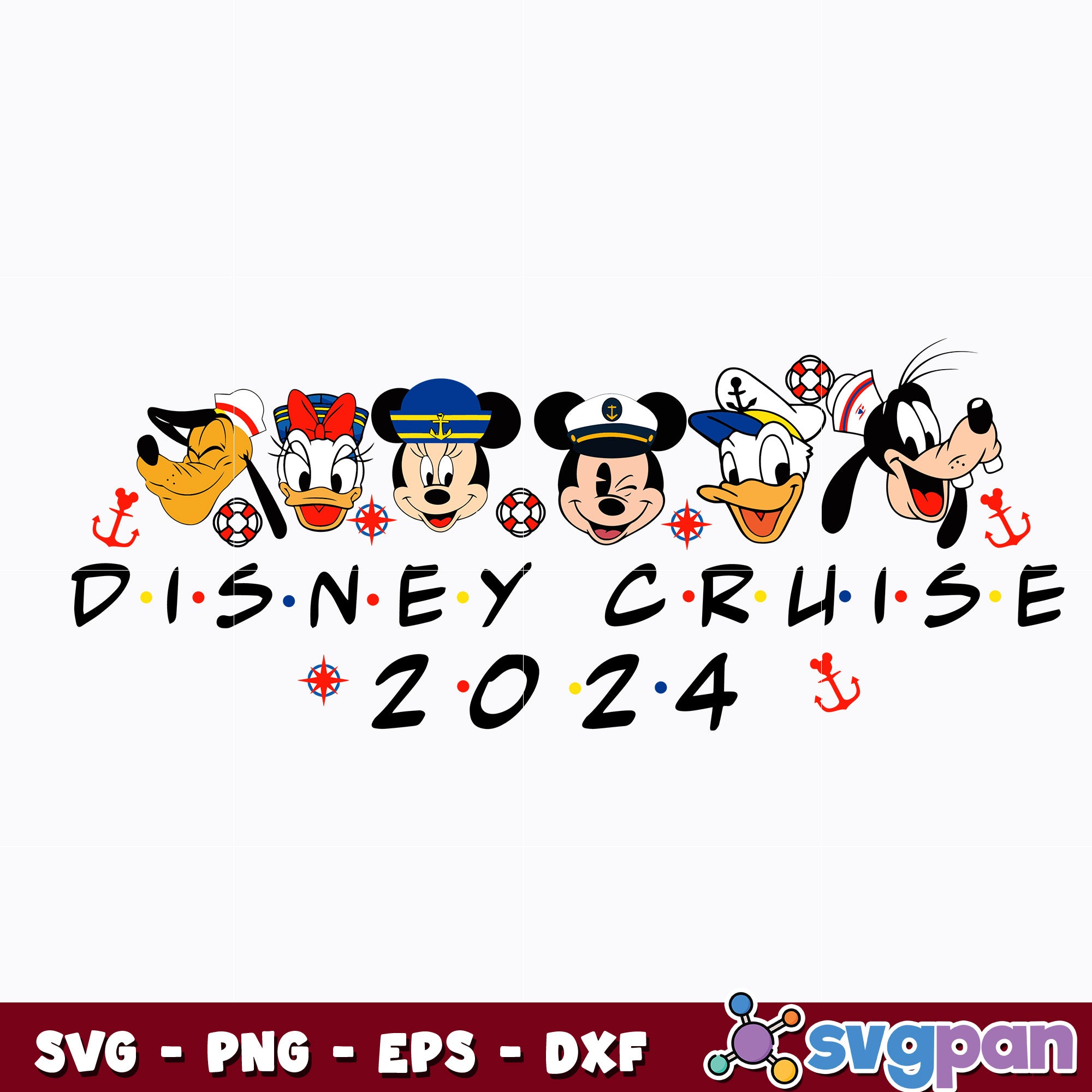 Mickey and friends disney cruise 2024 svg svgpan