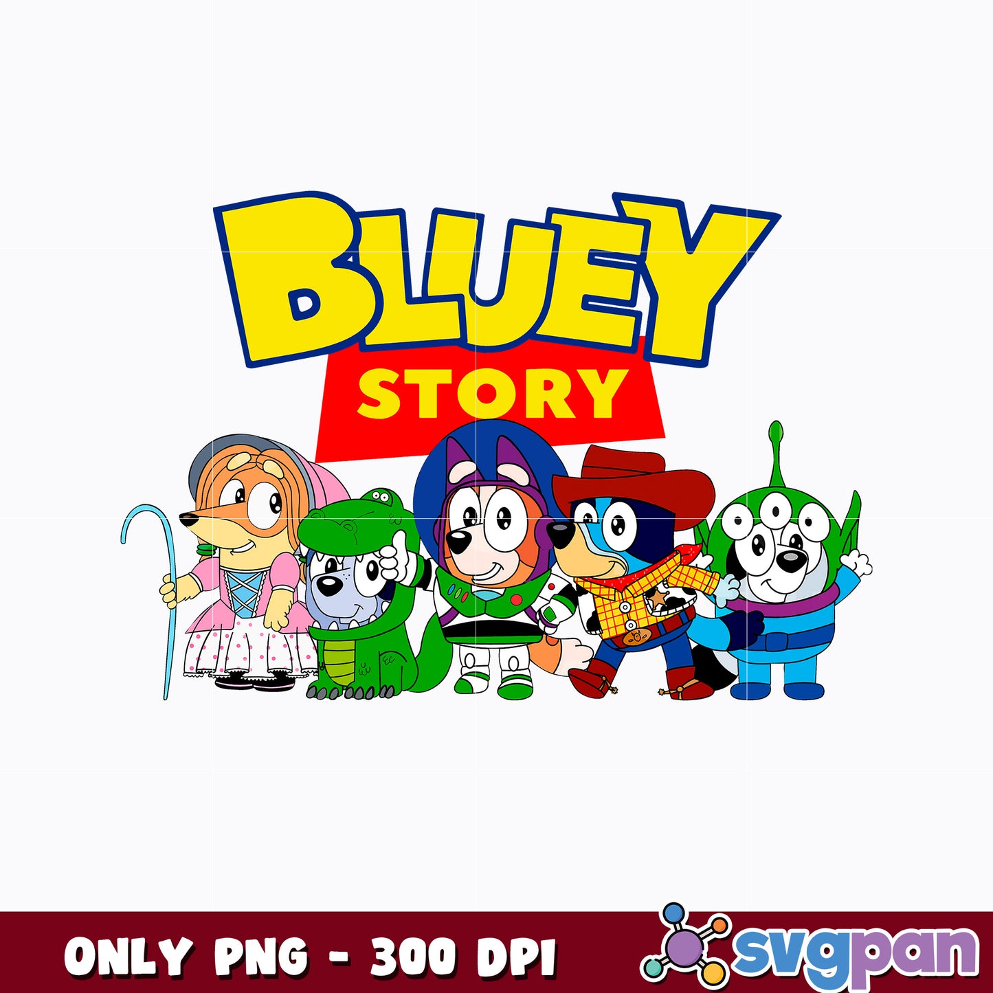 Bluey Toy Story png, Bluey Friends Story png
