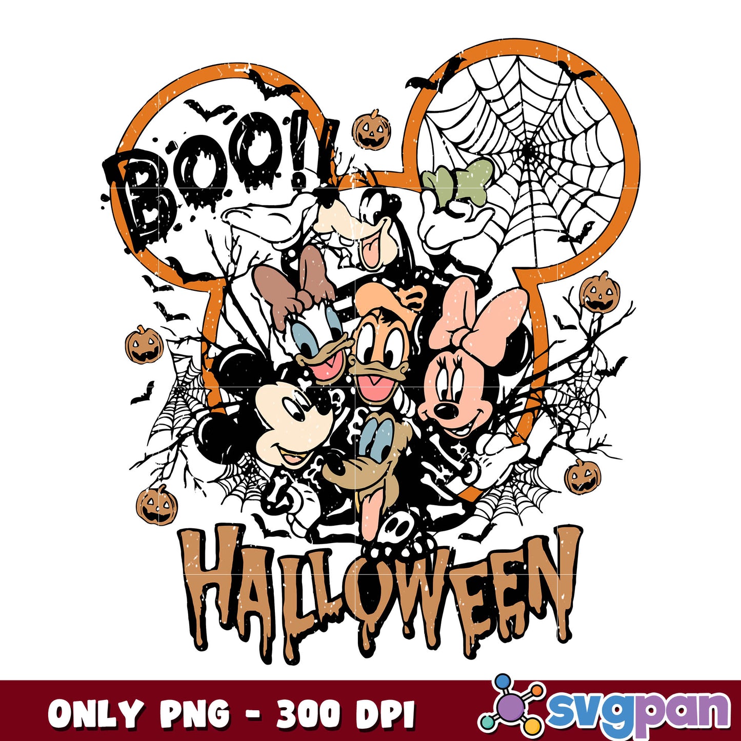 Mickey Minnie and friends Halloween png