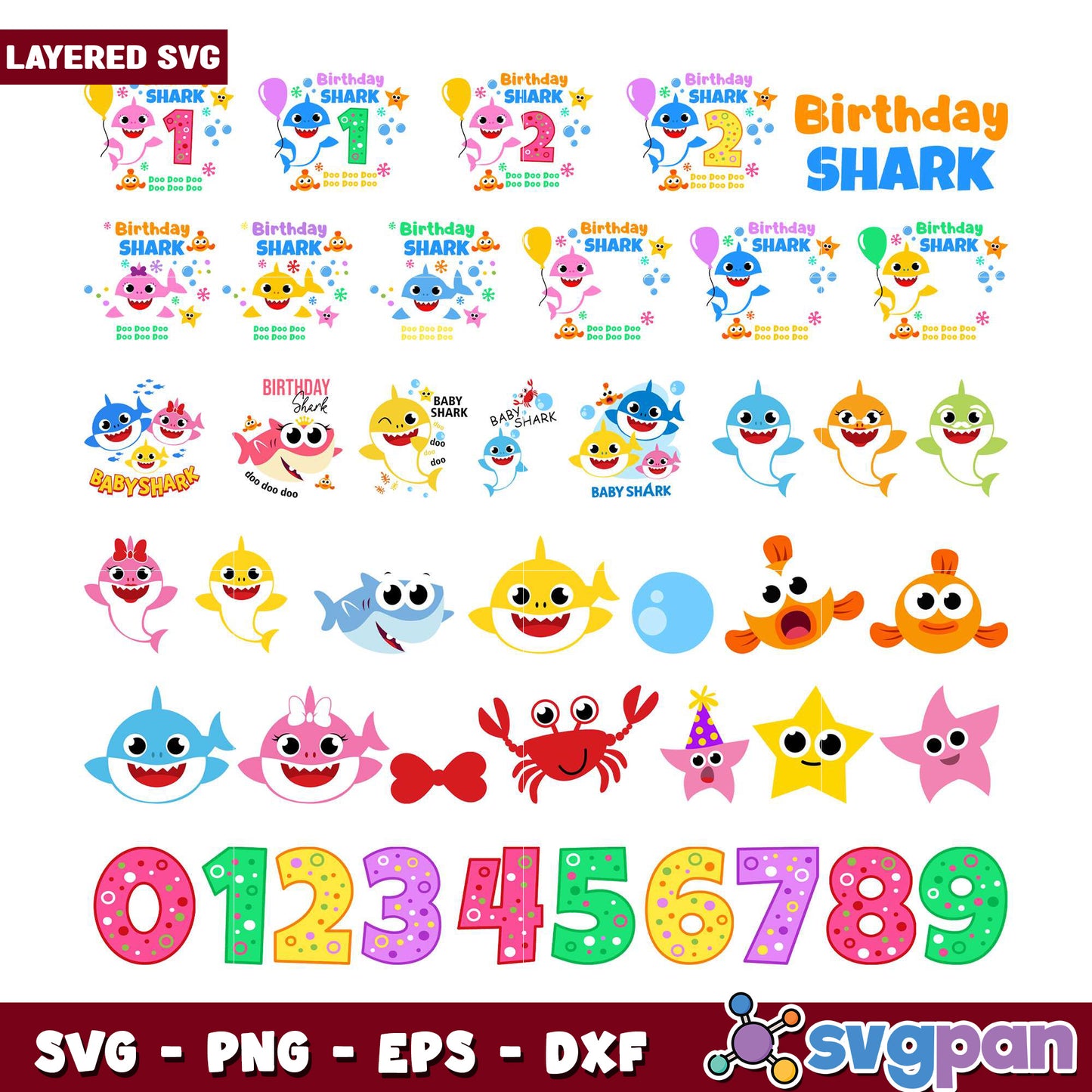Baby Shark Birthday SVG Bundle