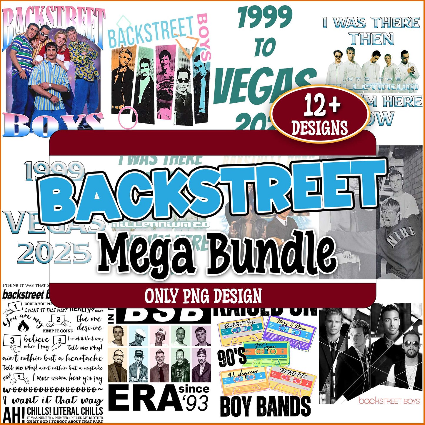 Backstreet boys design png bundle