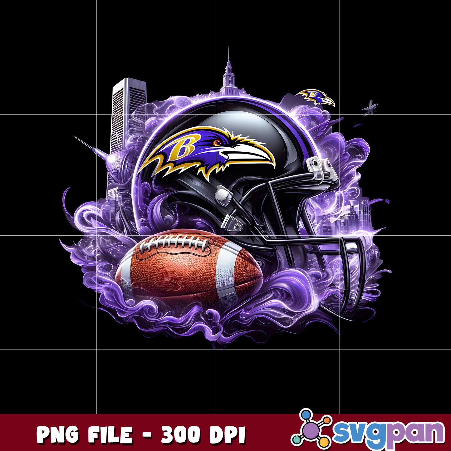 Baltimore ravens logo smoke helmet illustration png, nfl team helmet png, nfl design png