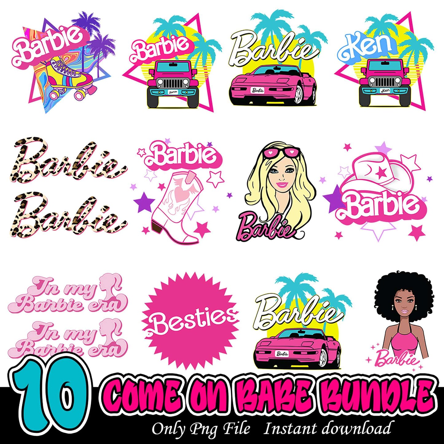 Barbie and Ken PNG Bundle for Creative Projects Download