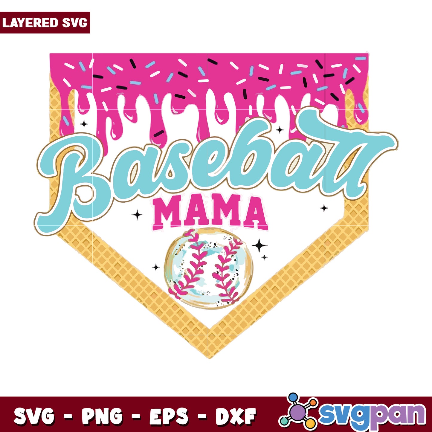 Baseball and mama creative design svg, mama sport svg, game day svg