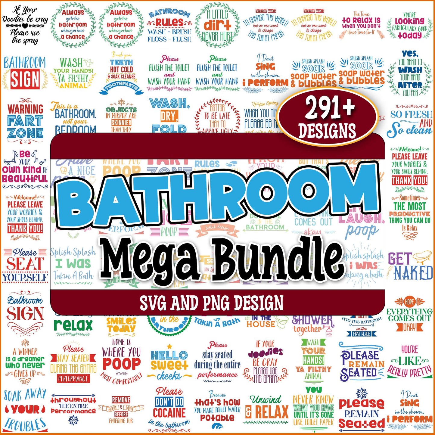 Bathroom stuff svg bundle