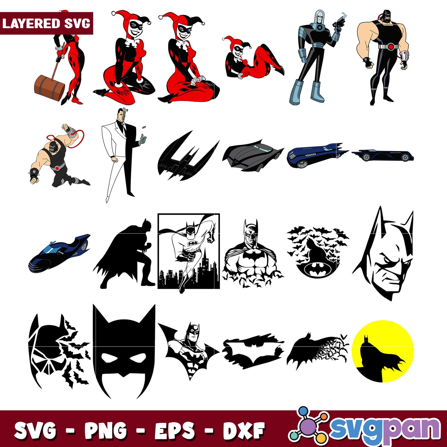 Batman Harley Quinn SVG Bundle