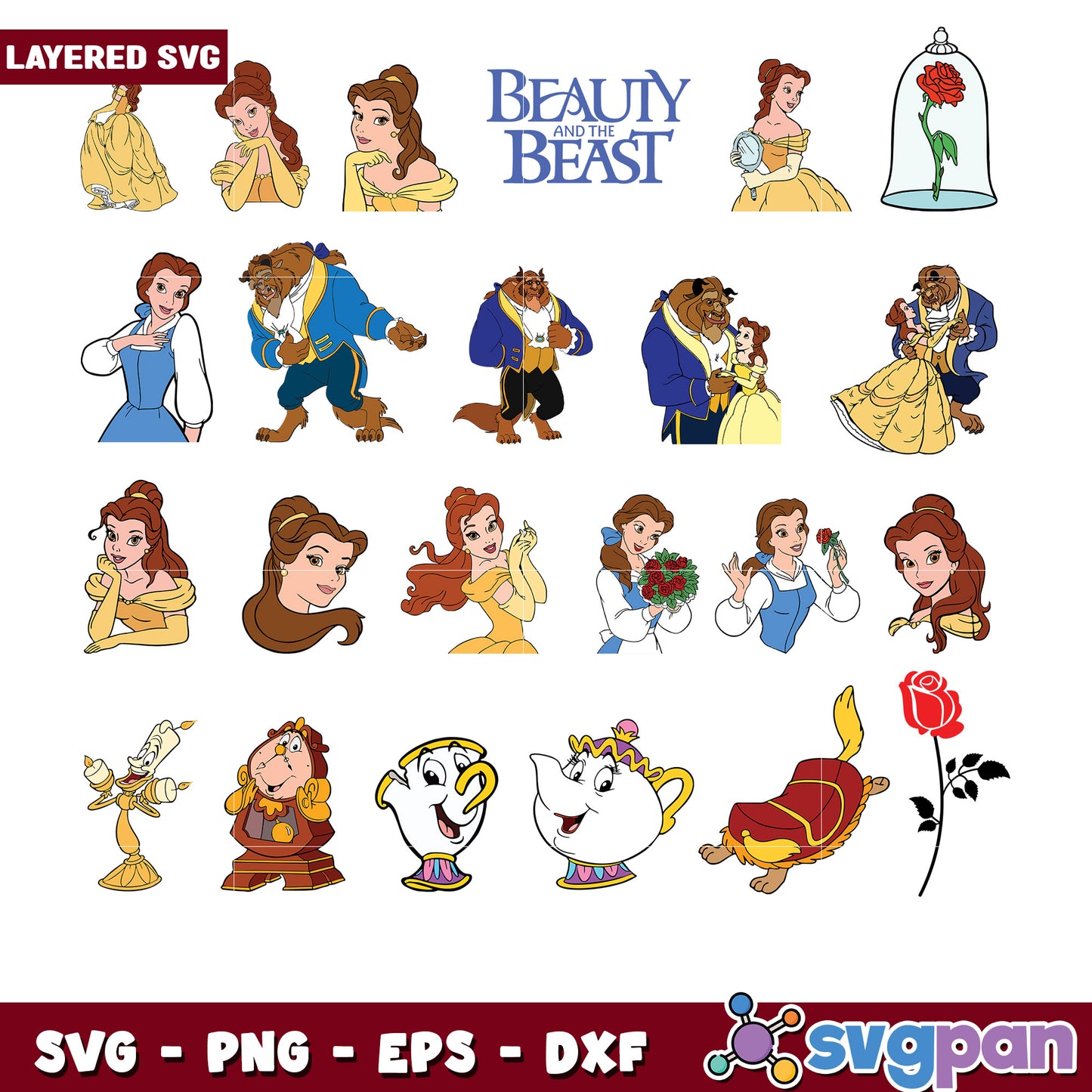 Beauty and the Beast SVG Bundle