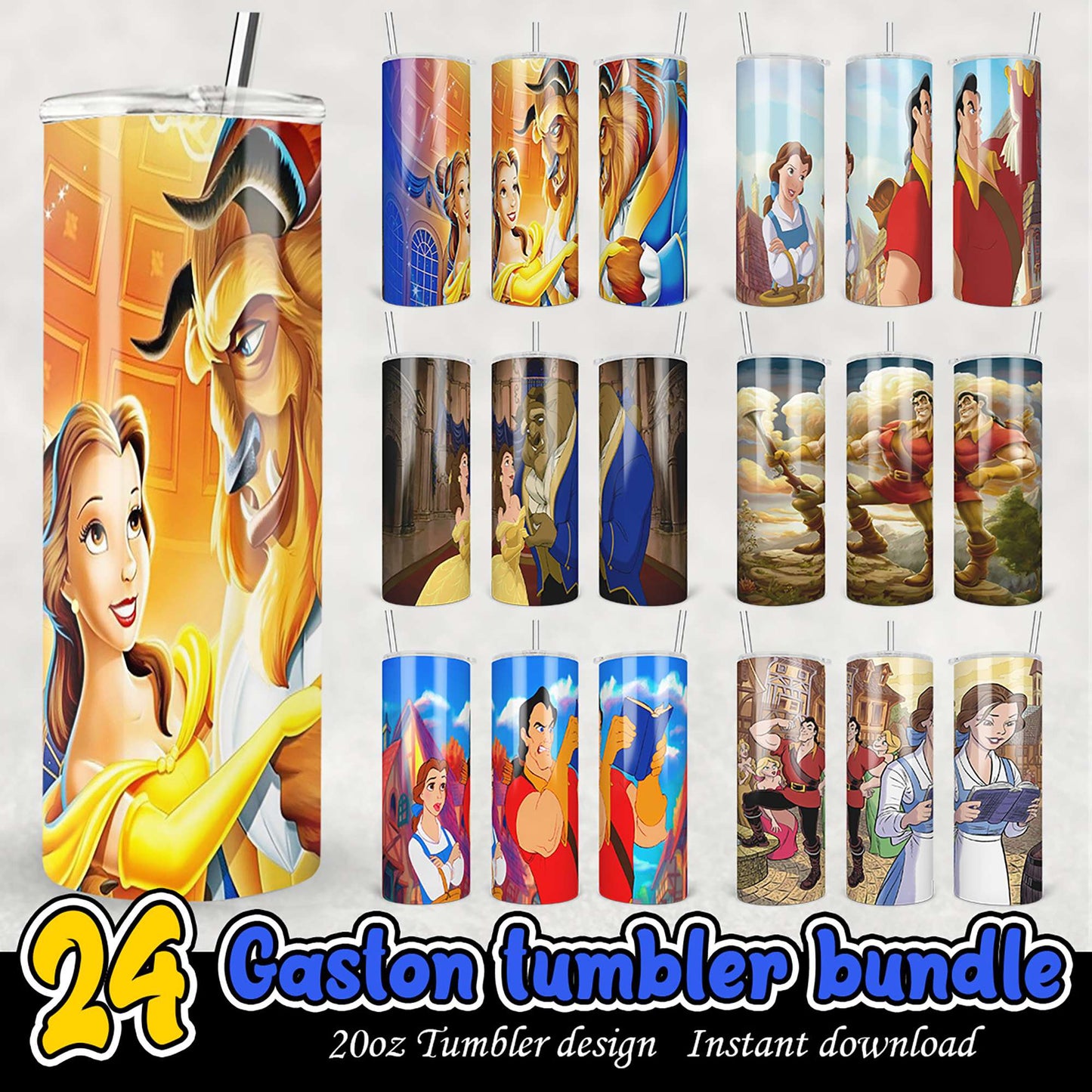Beauty and the Beast Tumbler Bundle PNG