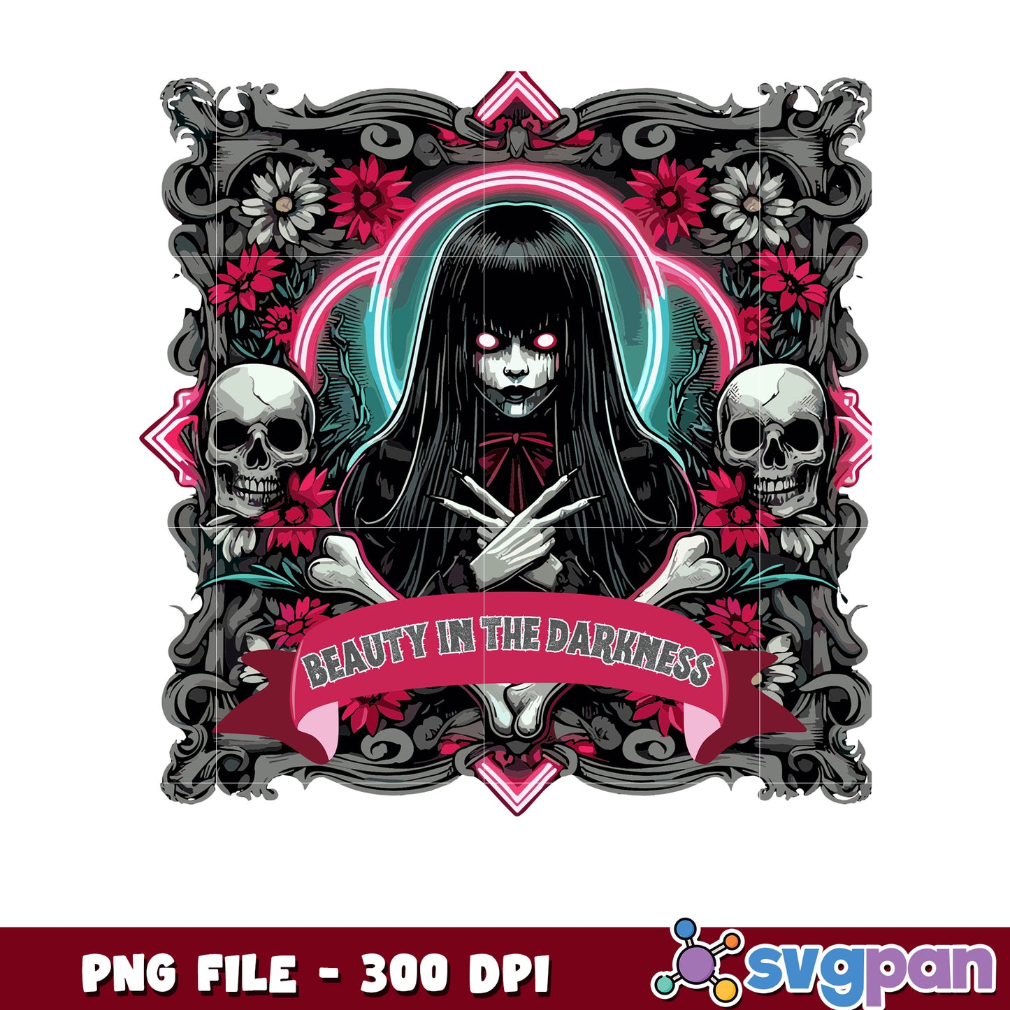 Beauty in the darkness png, halloween horror characters png, halloween town png