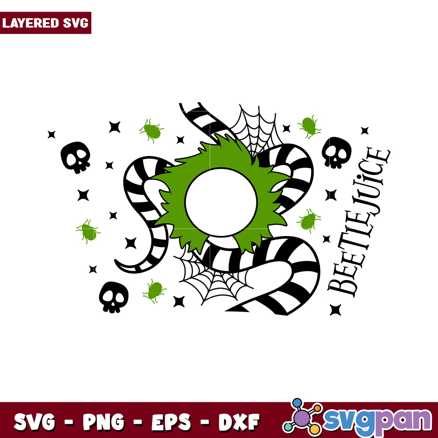 Beetle Juice SVG Design for Crafting Projects, Perfect for Halloween