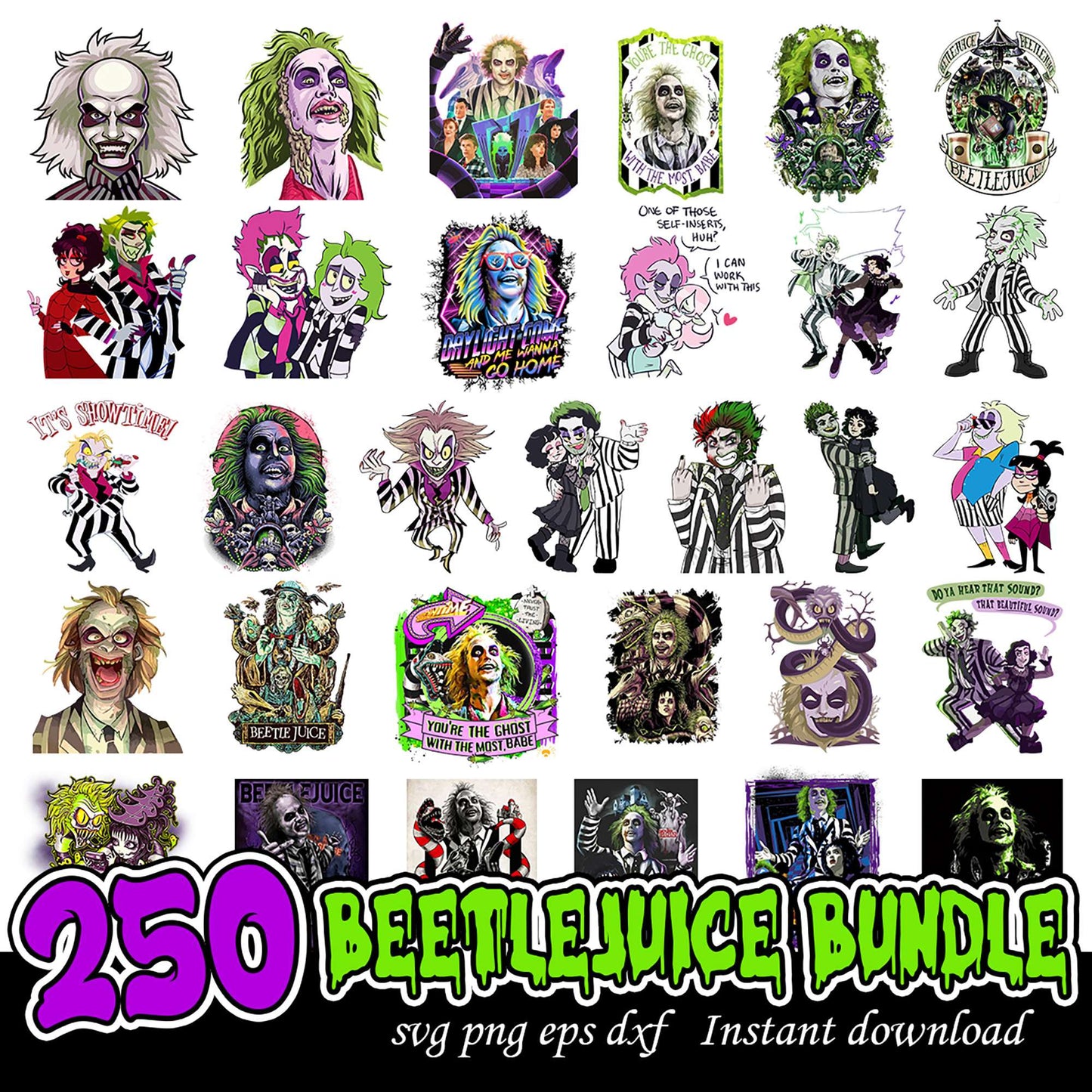 Beetlejuice SVG Bundle 250 Designs Instant Download
