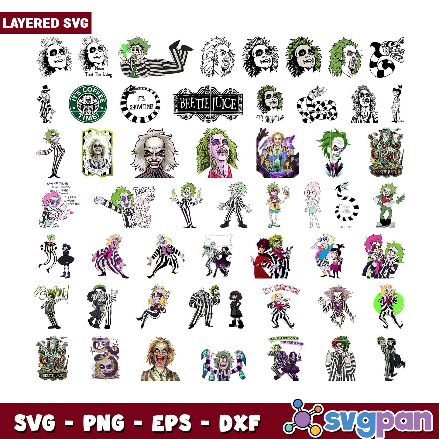 Beetlejuice SVG Bundle Fun Layered Designs Set