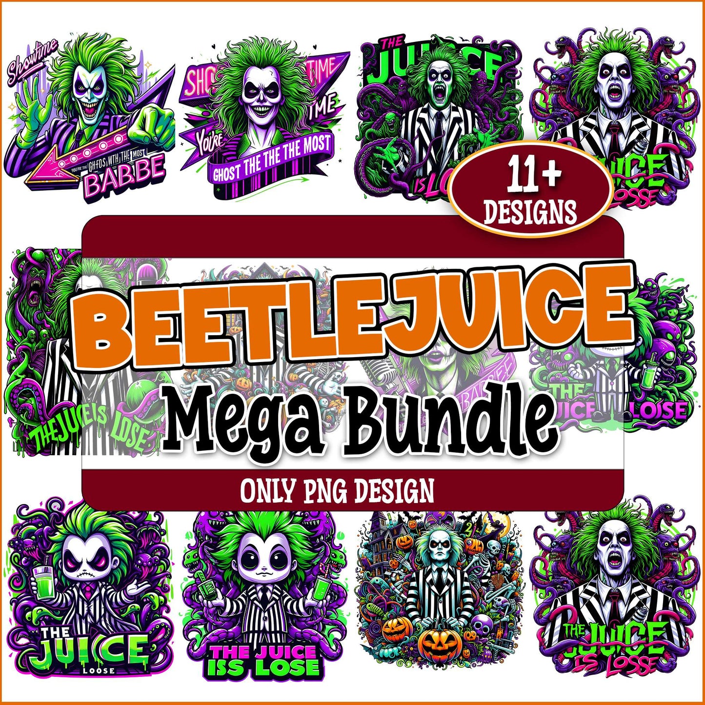 Beetlejuice chibi png bundle