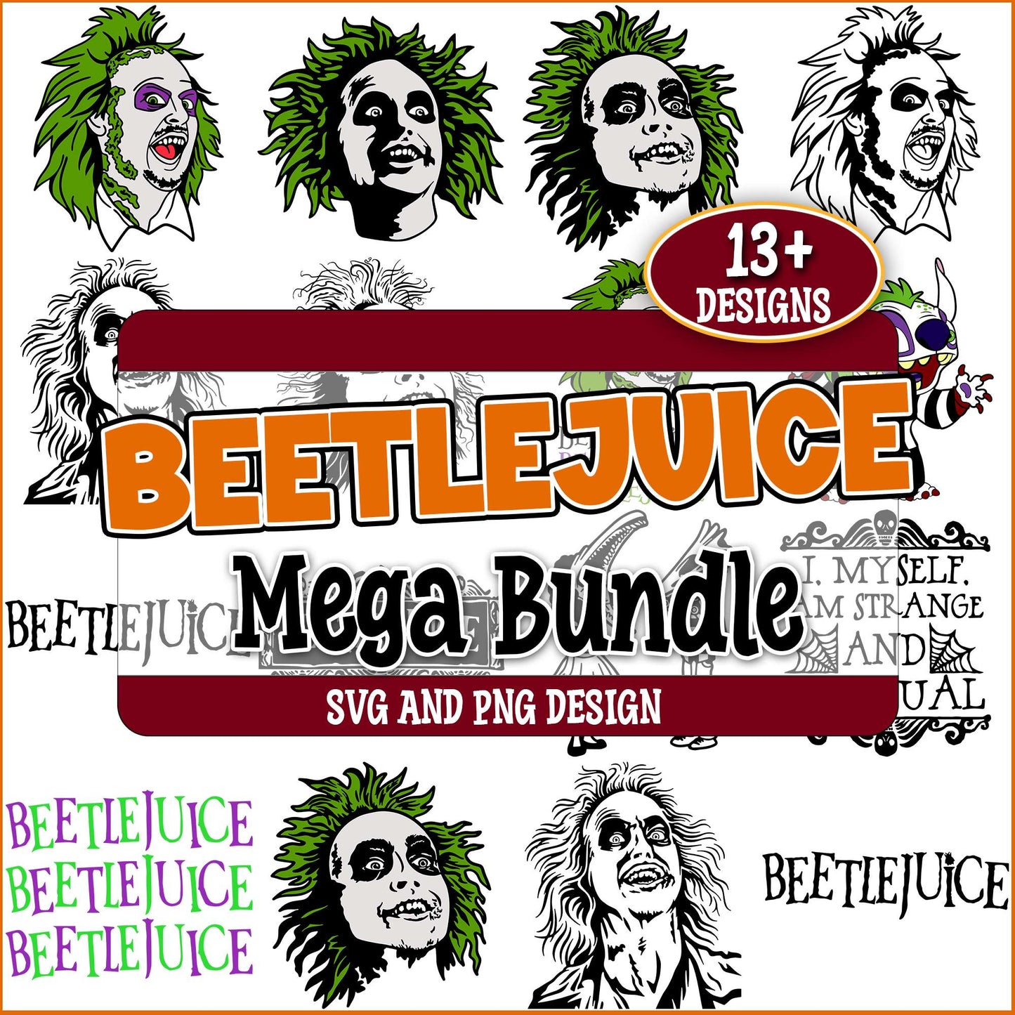 Beetlejuice design svg bundle