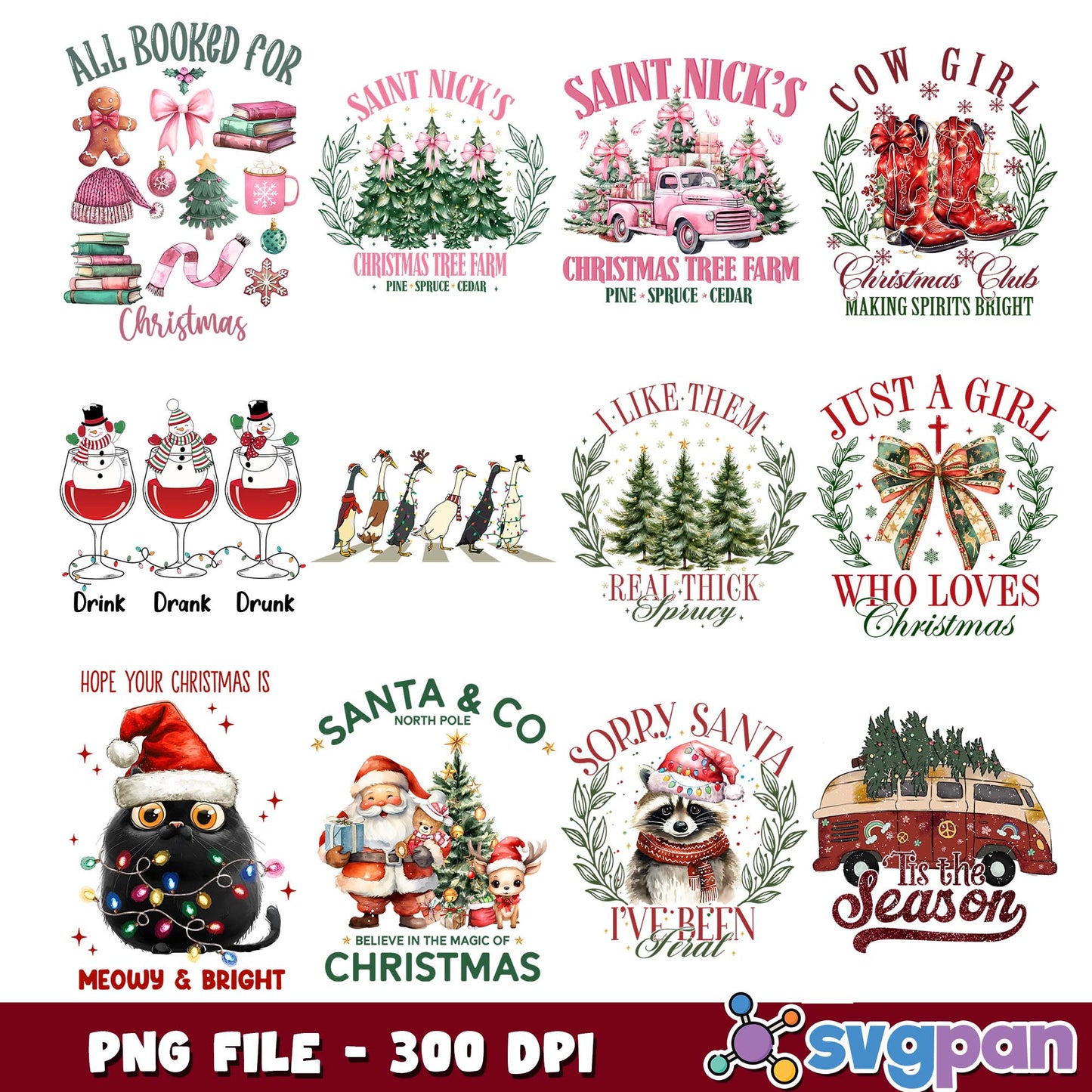 Believe in the magic of christmas png bundle