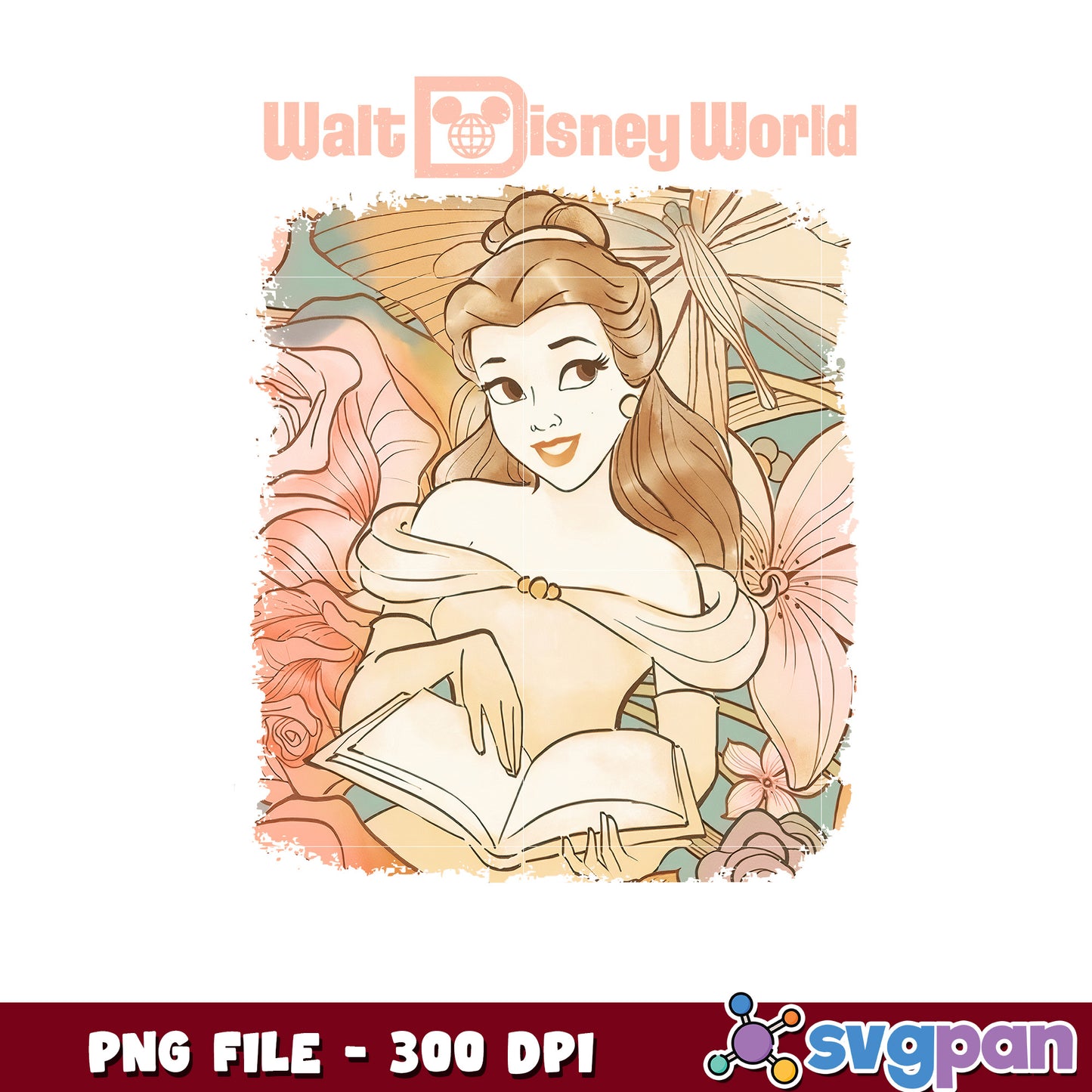 Belle Disney World PNG Art