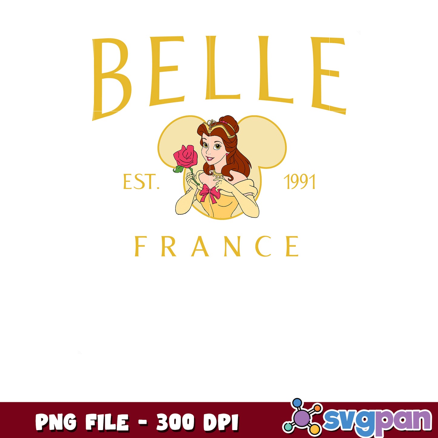 Belle PNG Disney Princess France 1991