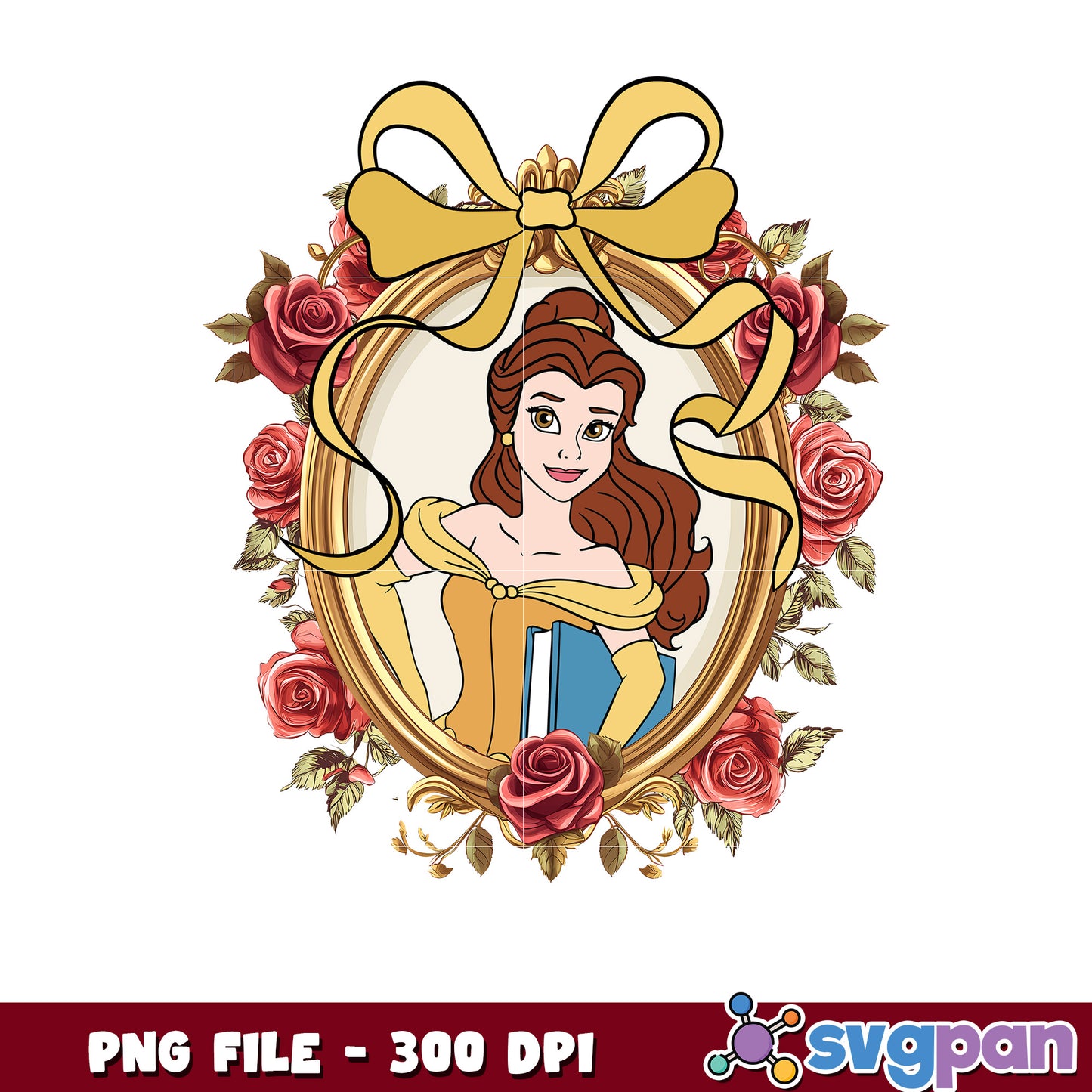 Belle Rose Frame PNG Image