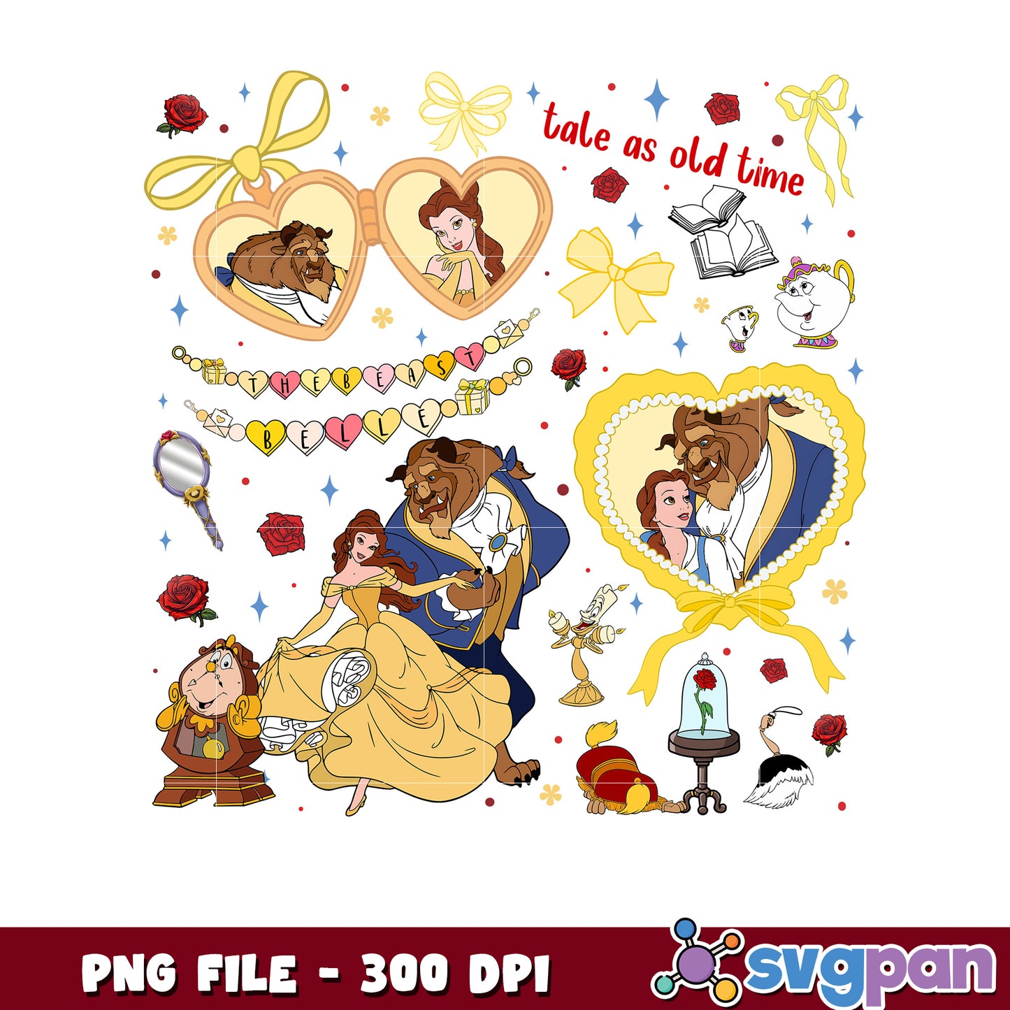 Belle princess picture frame png, disney beauty and the beast png, disney princess png