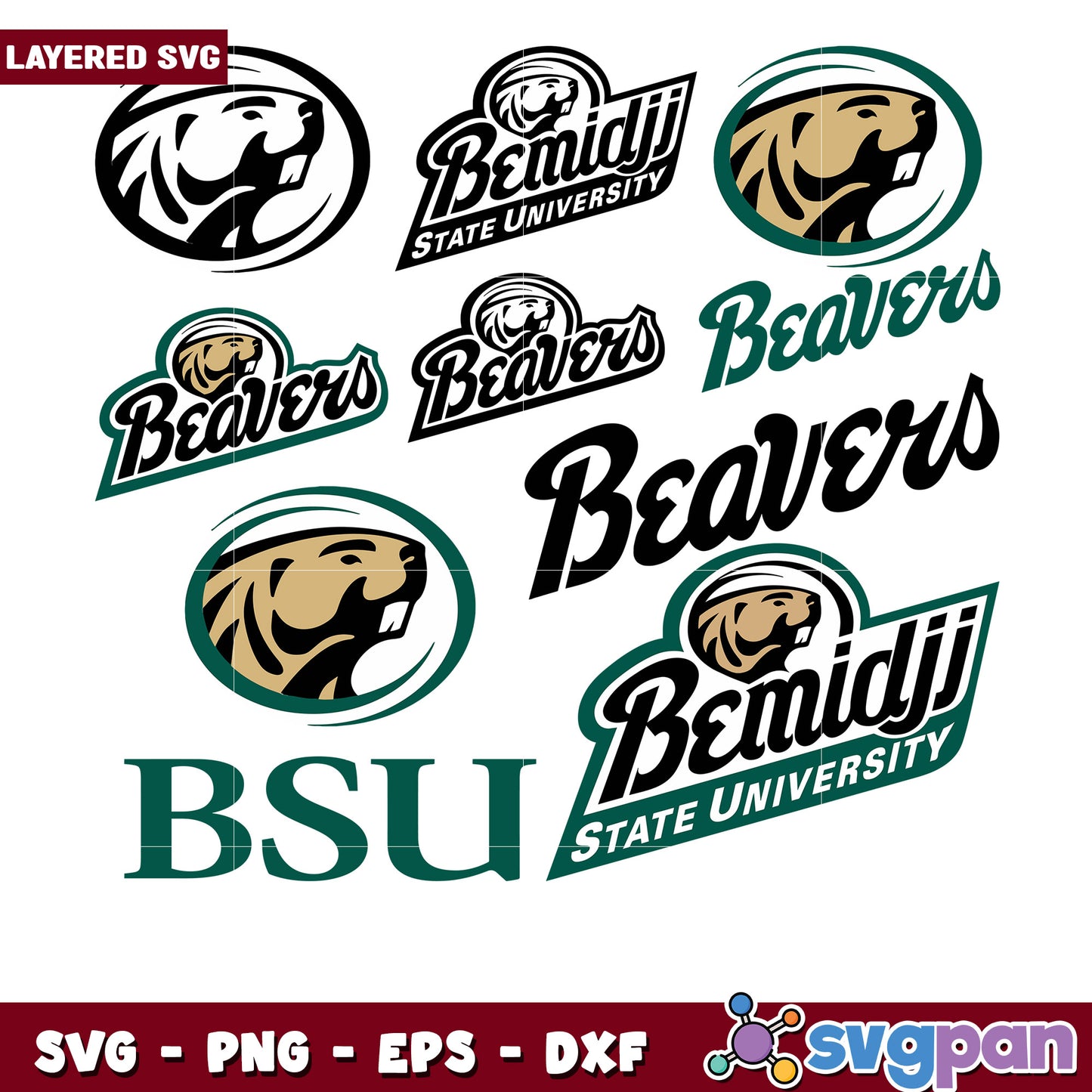 Bemidji State Beavers SVG Bundle