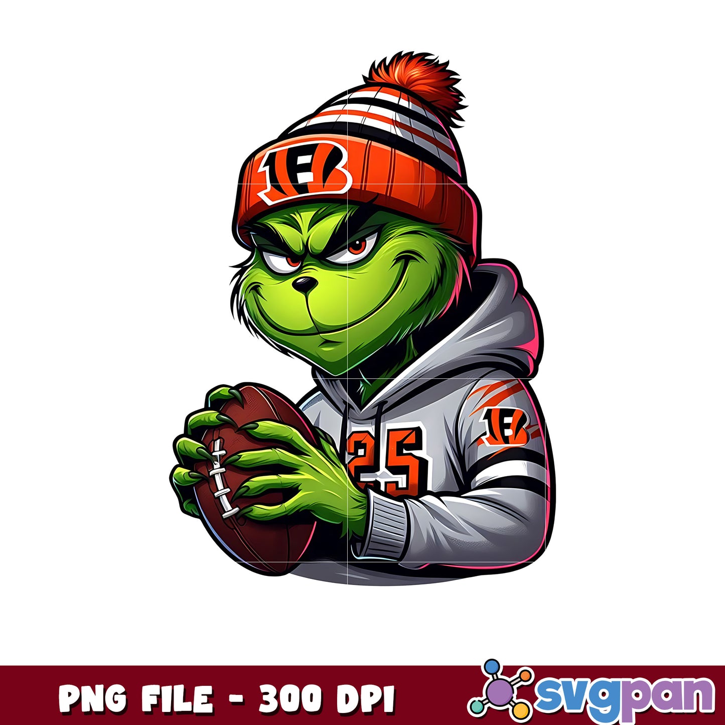 Bengals grinch png, nfl picture png, nfl pre season png