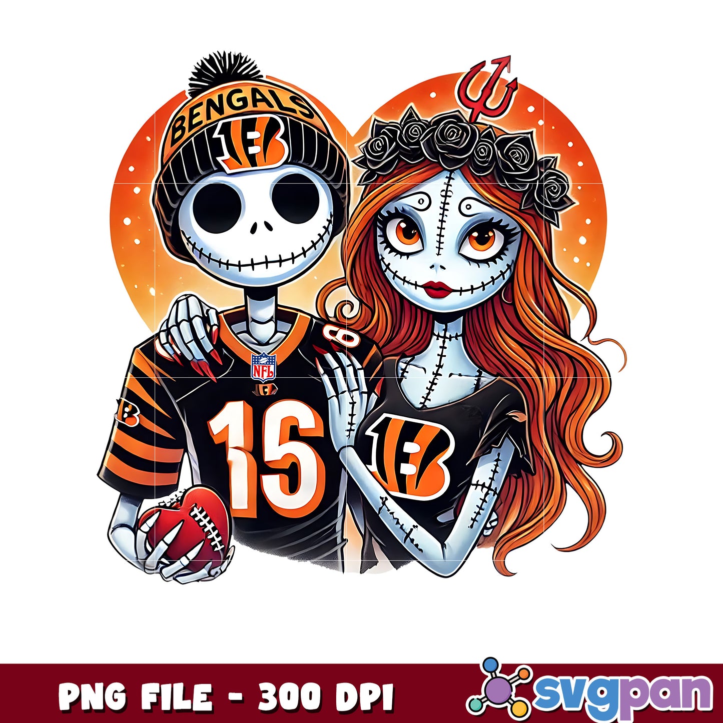 Bengals jack and sally png, nfl bracket png, nfl combine png