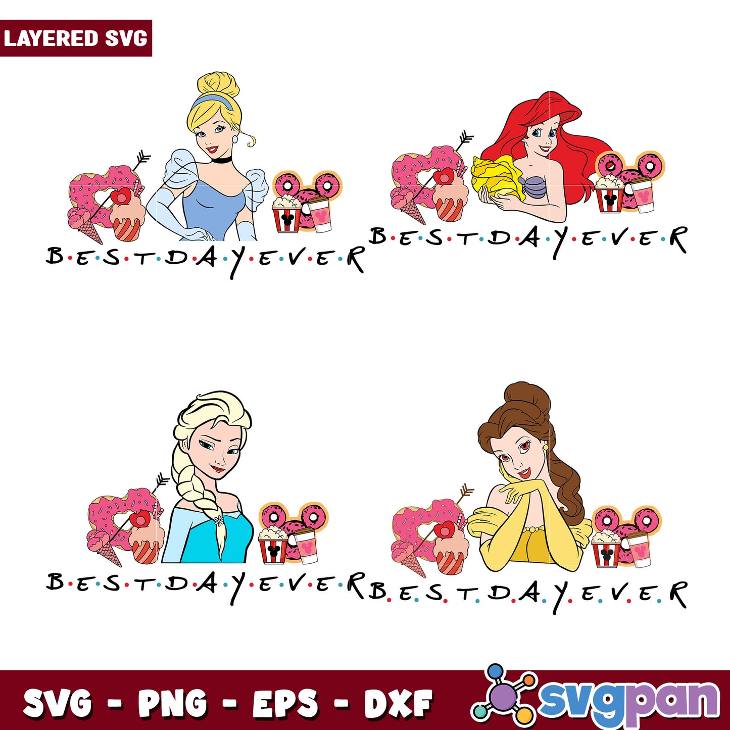 Best Day Ever Princess Bundle SVG Design Set
