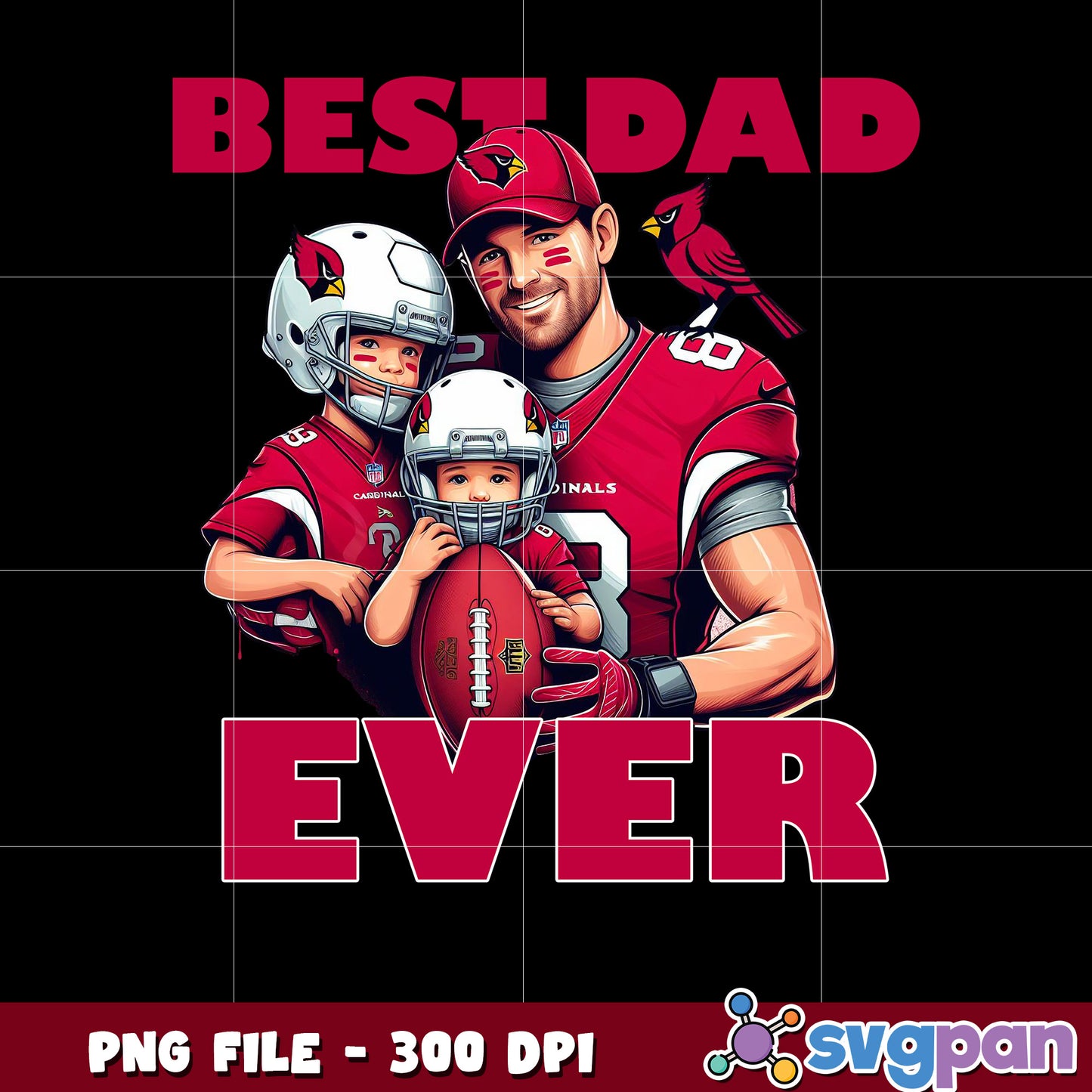 Best dad ever arizona cardinals png, national football league png, nfl cardinals png