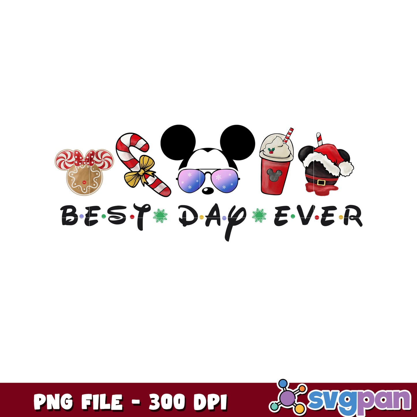Best day mickey png, christmas costume png, christmas season png