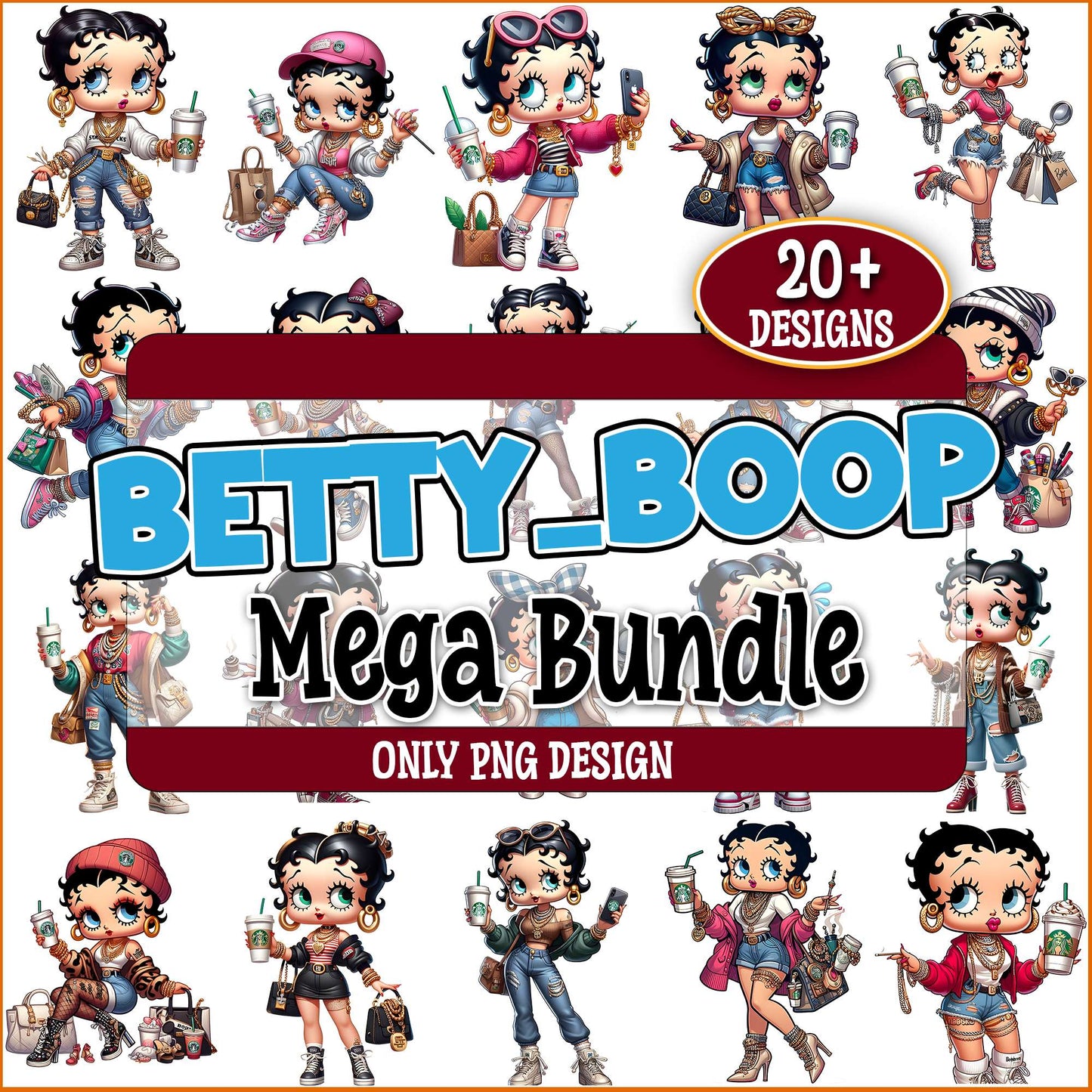 Betty boop fashion png bundle