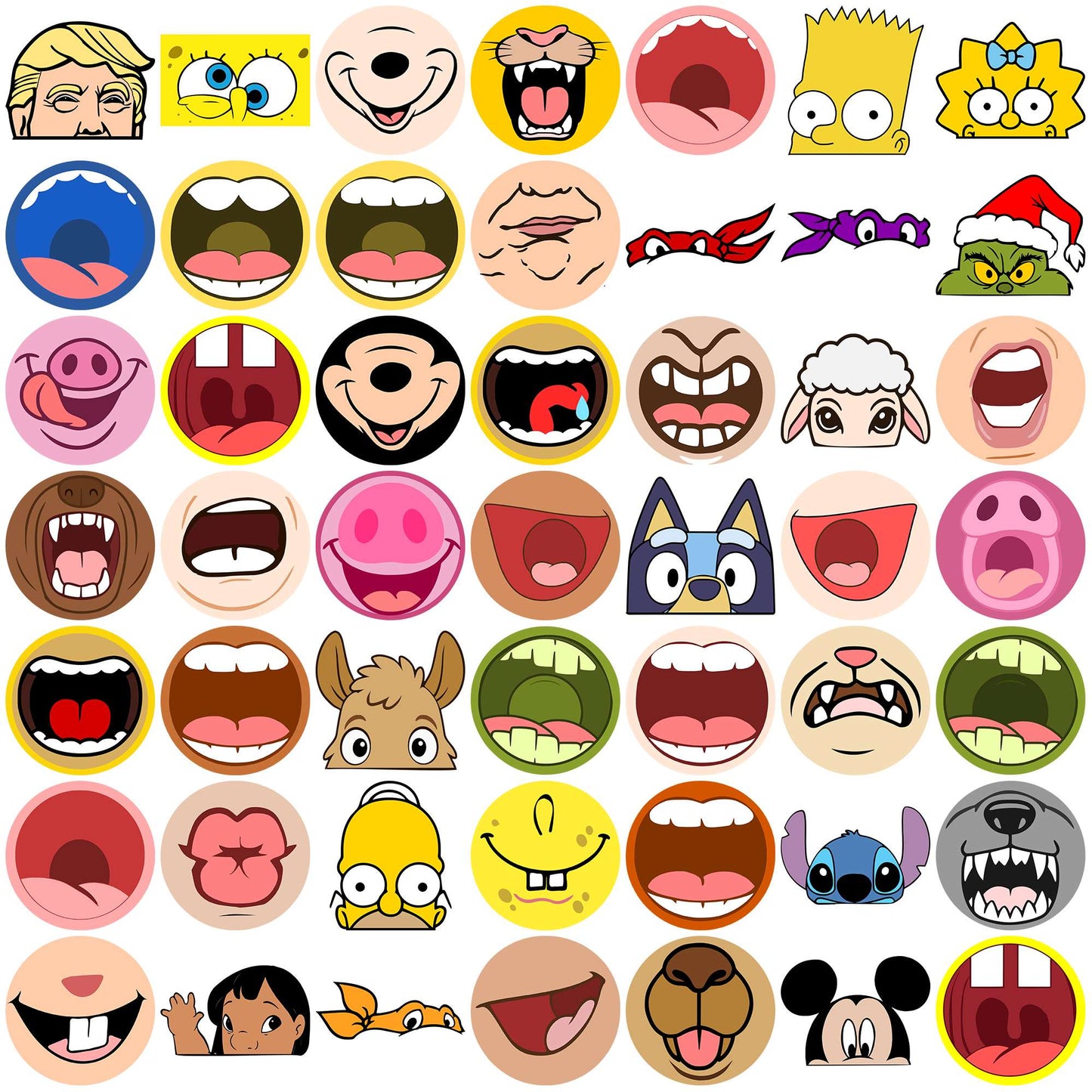 Big Mouth mug bottom svg bundle, big mouth svg, big mouth bites svg