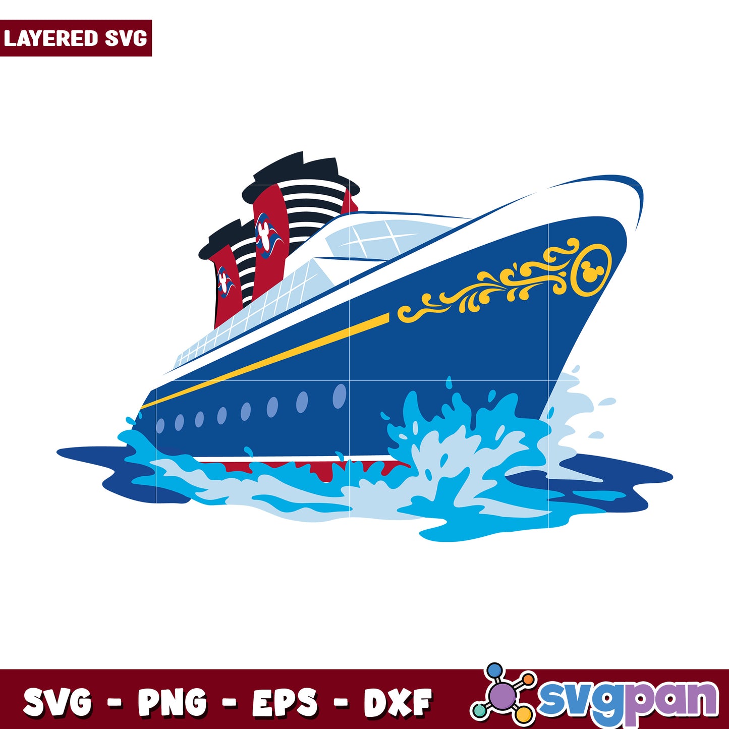 Big cruise design ship design svg, disney characters svg, mickey cartoons svg