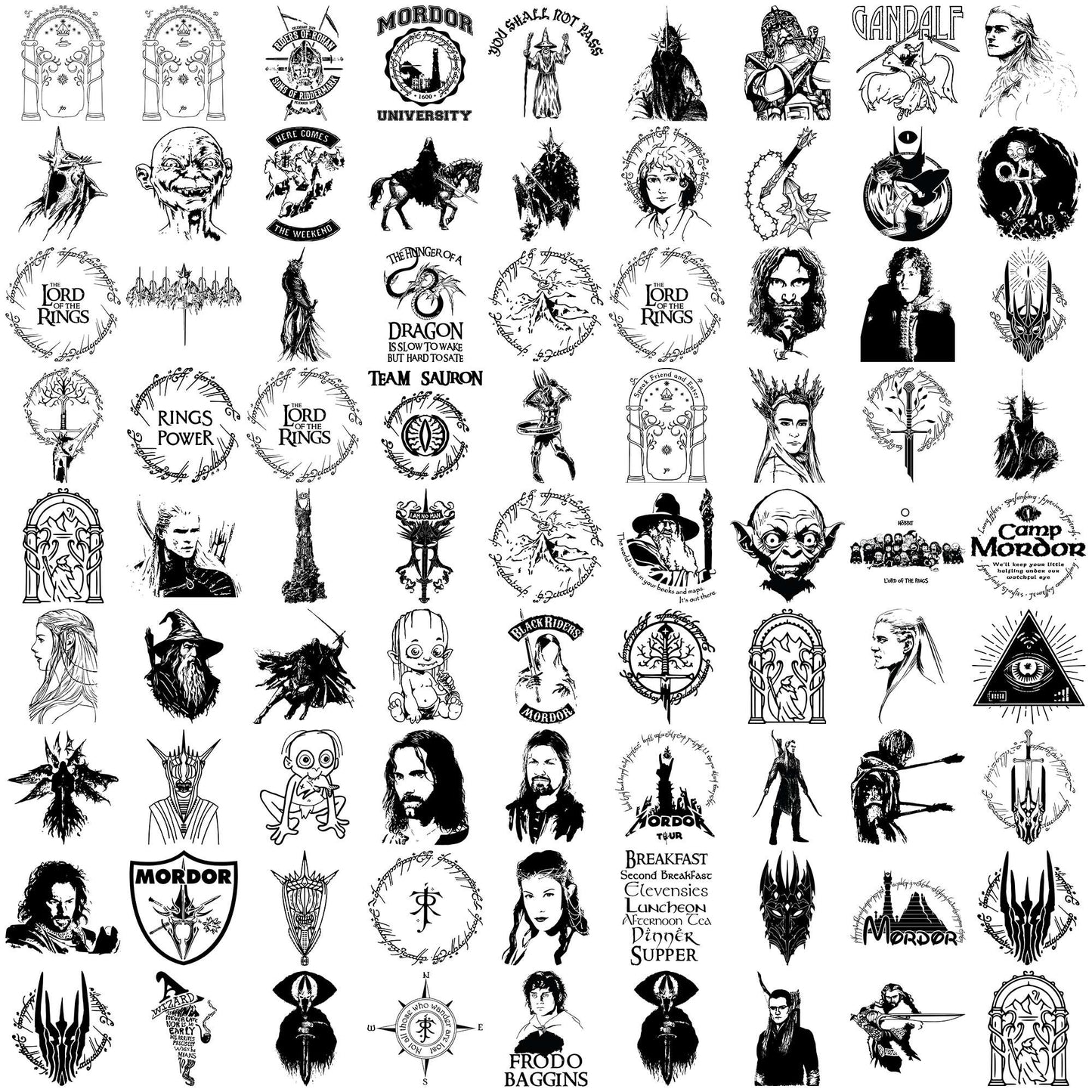 Big lotr svg bundle, lord of the rings svg, lord of the rings movies svg