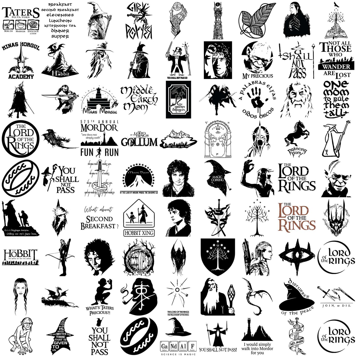 Big lotr svg bundle, lord of the rings svg, lord of the rings movies svg