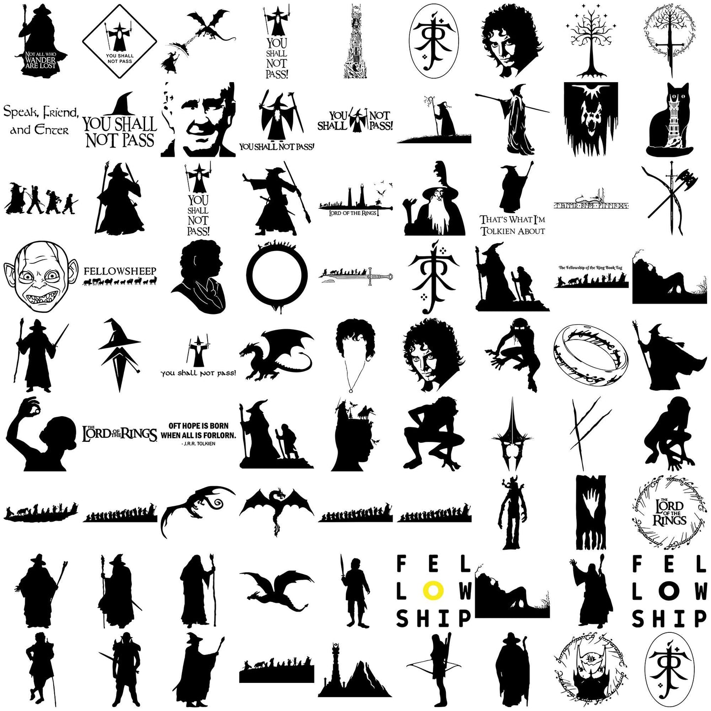 Big lotr svg bundle, lord of the rings svg, lord of the rings movies svg