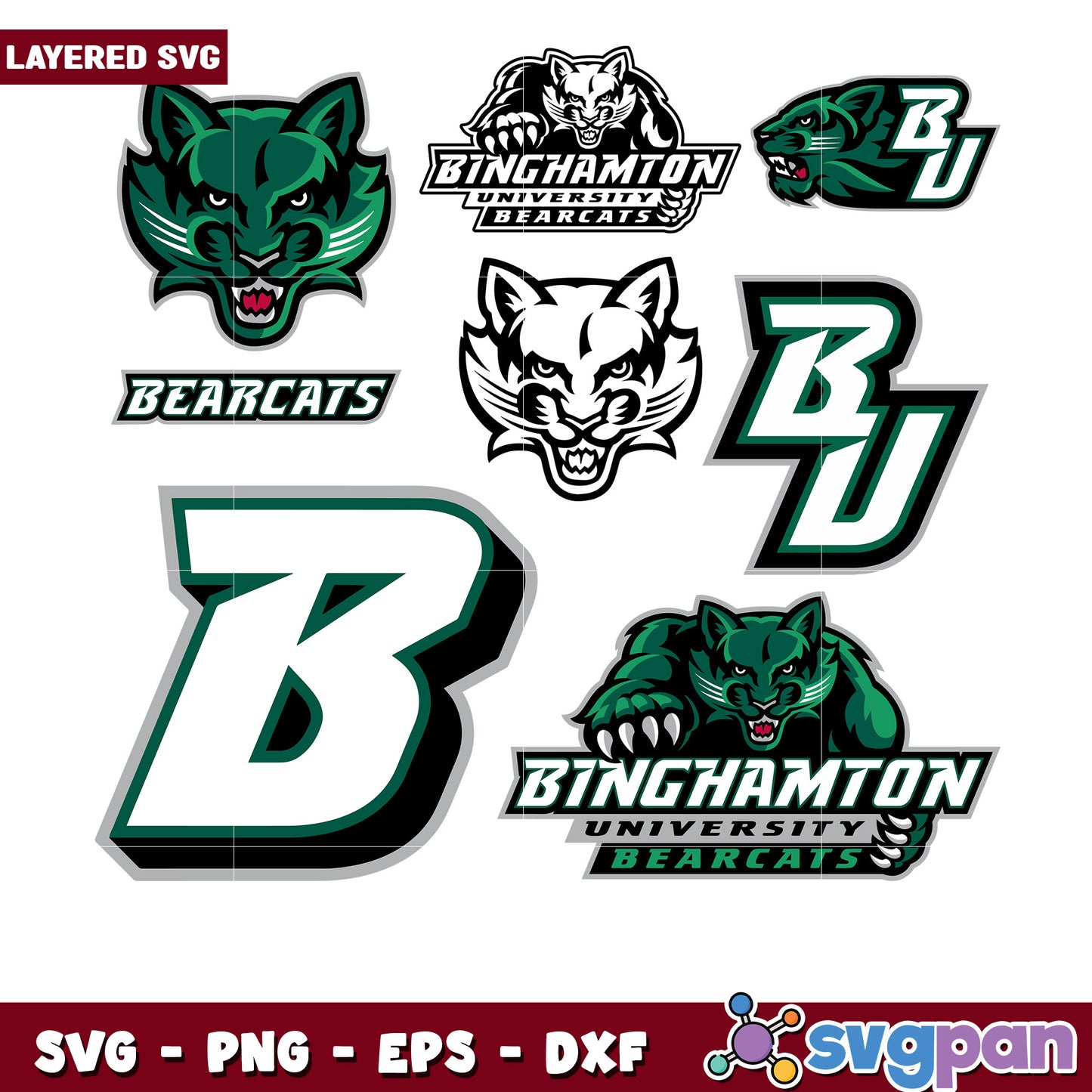 Binghamton Bearcats SVG Bundle for Creative Projects