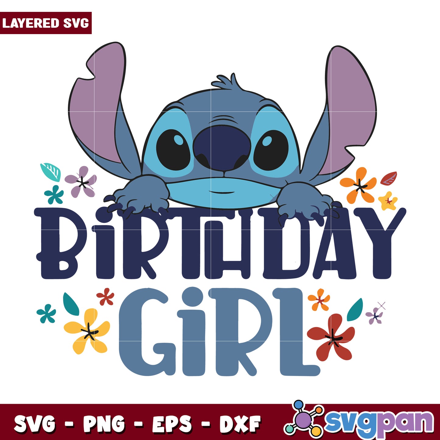 Birthday girl stitch svg, disney movies svg, family vacation svg