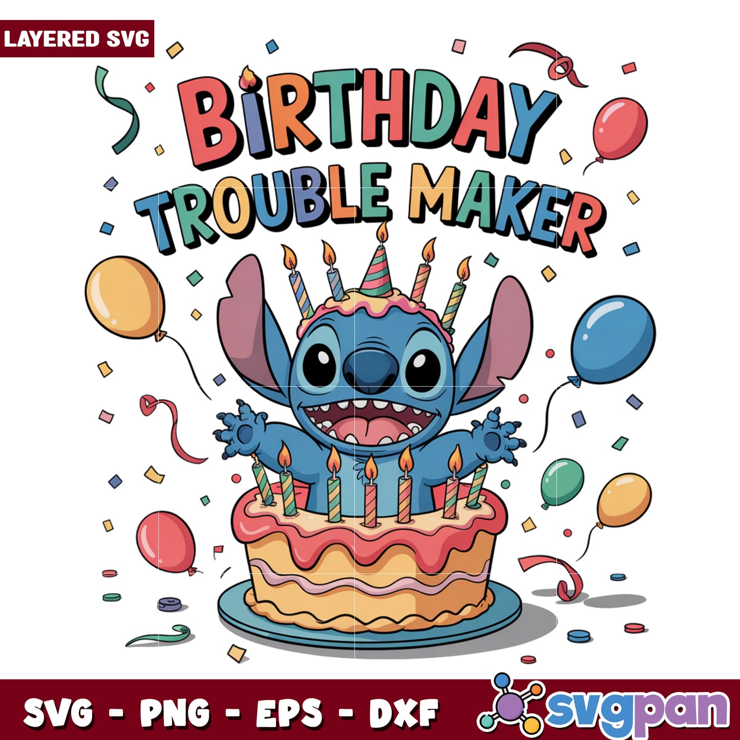 Birthday trouble maker png, summer time png, disneyland holiday png
