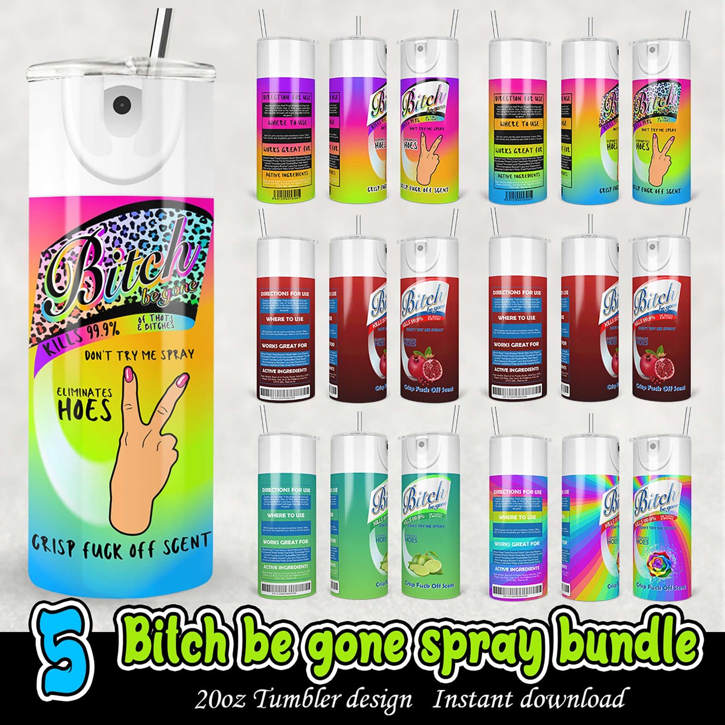 Bitch Be Gone Spray Bundle 20oz Tumbler