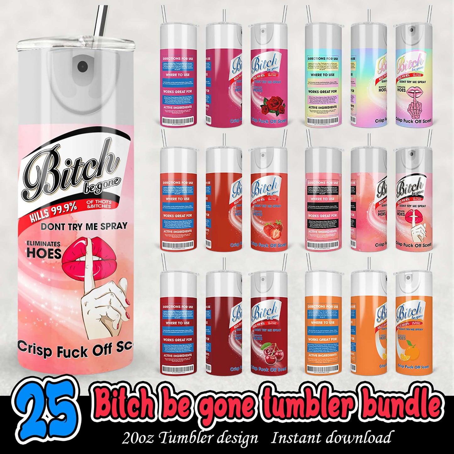 Bitch Be Gone Tumbler Bundle 20oz