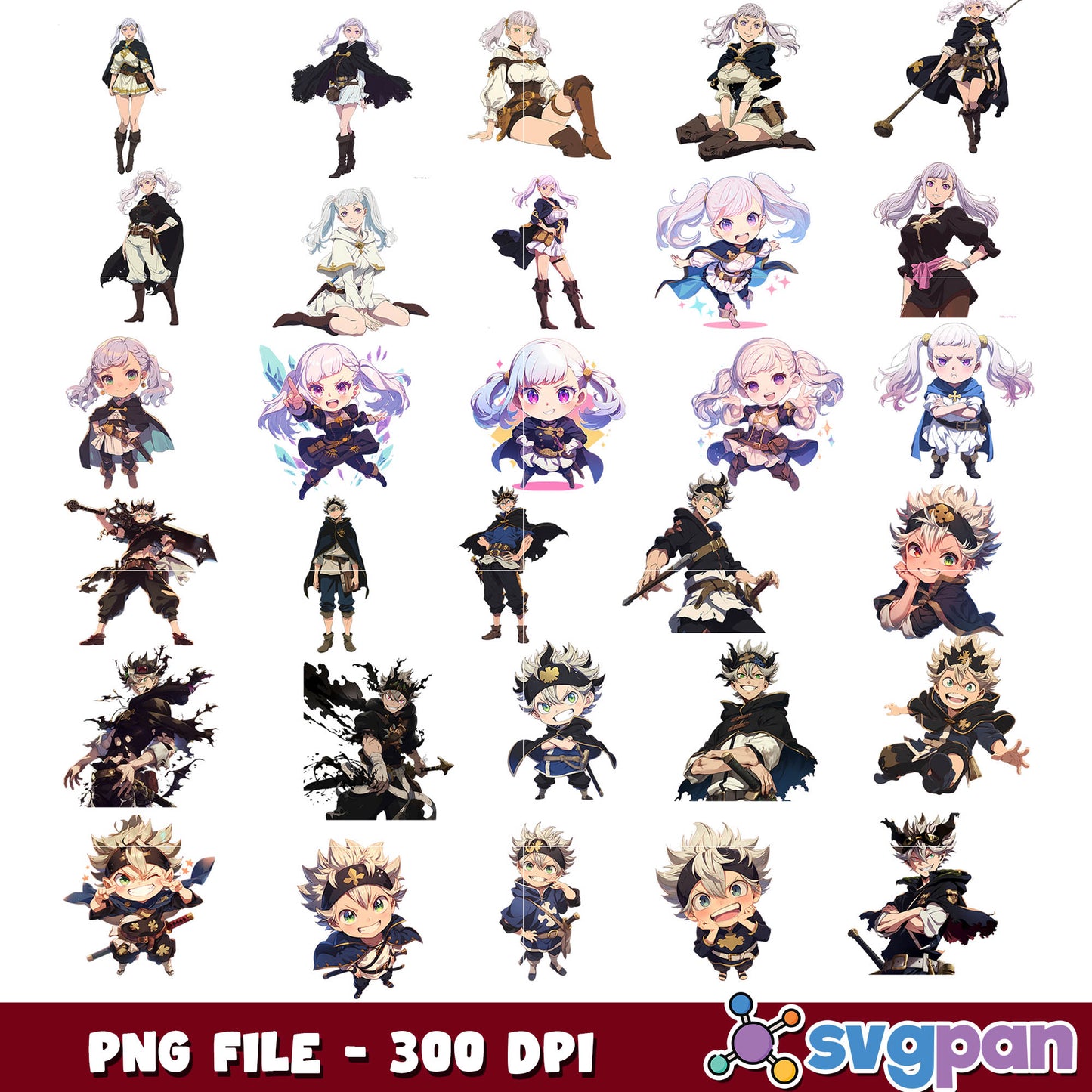 Black Clover png bundle