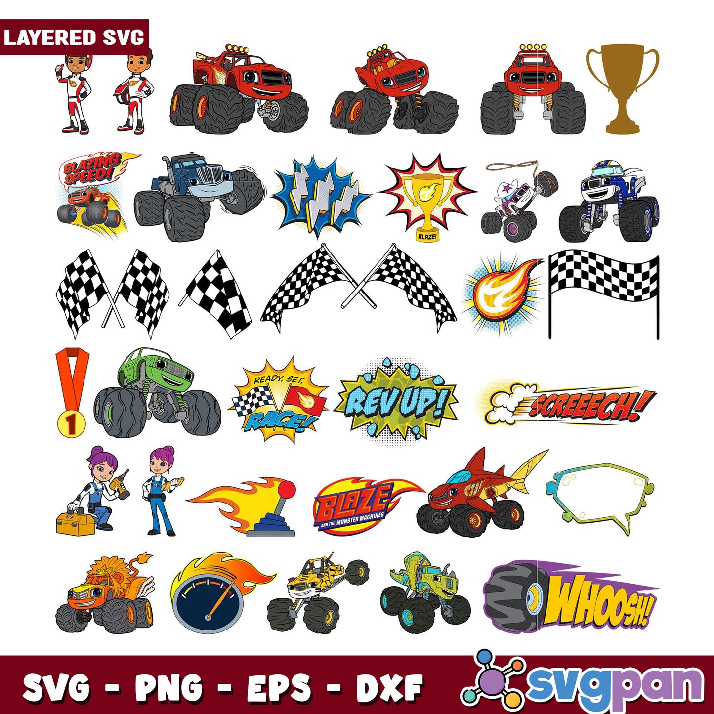 Blaze Monster Machines SVG Bundle