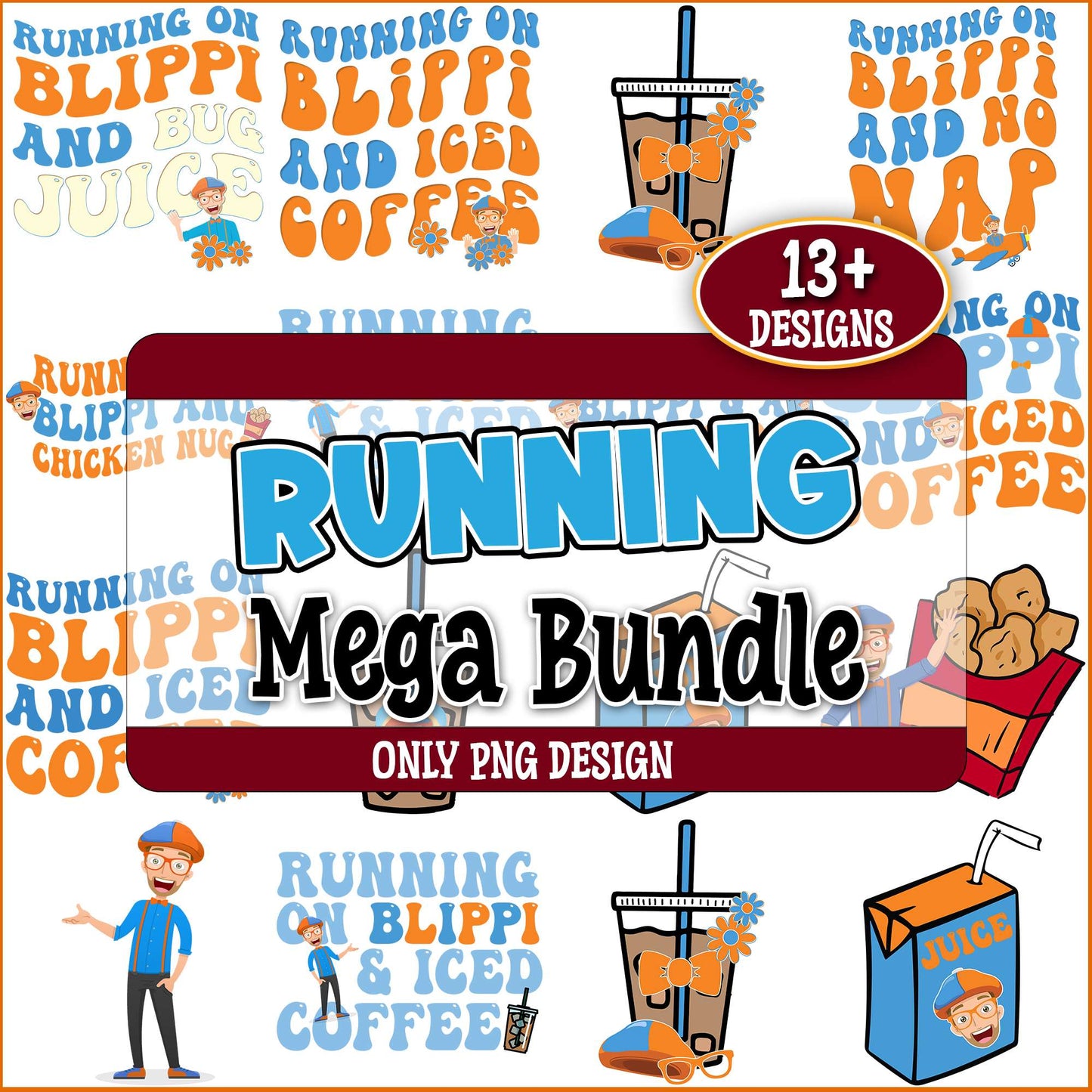 Blippi juice png bundle