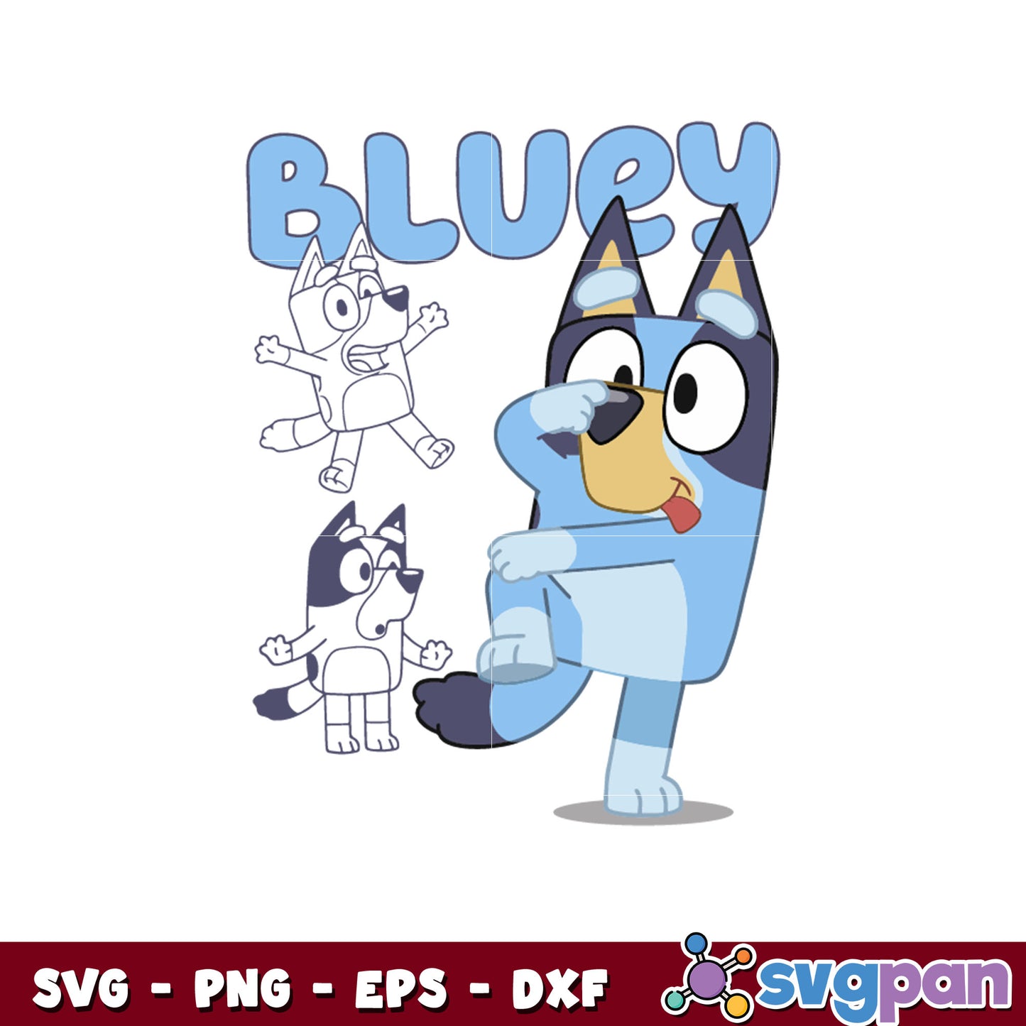 Bluey character cartoon svg, bluey the cartoon svg, bluey svg