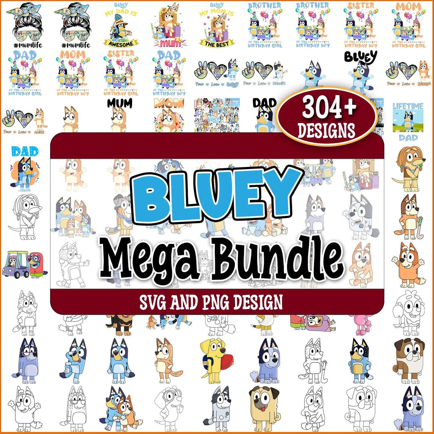 Bluey enormous svg bundle