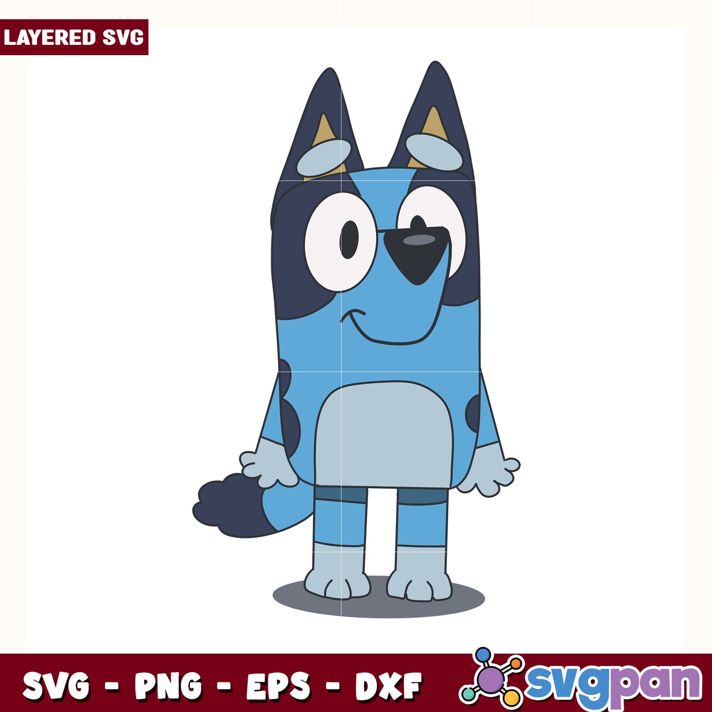 Bluey funny and cute dog svg, cute dog cartoon svg, bluey and bingo svg