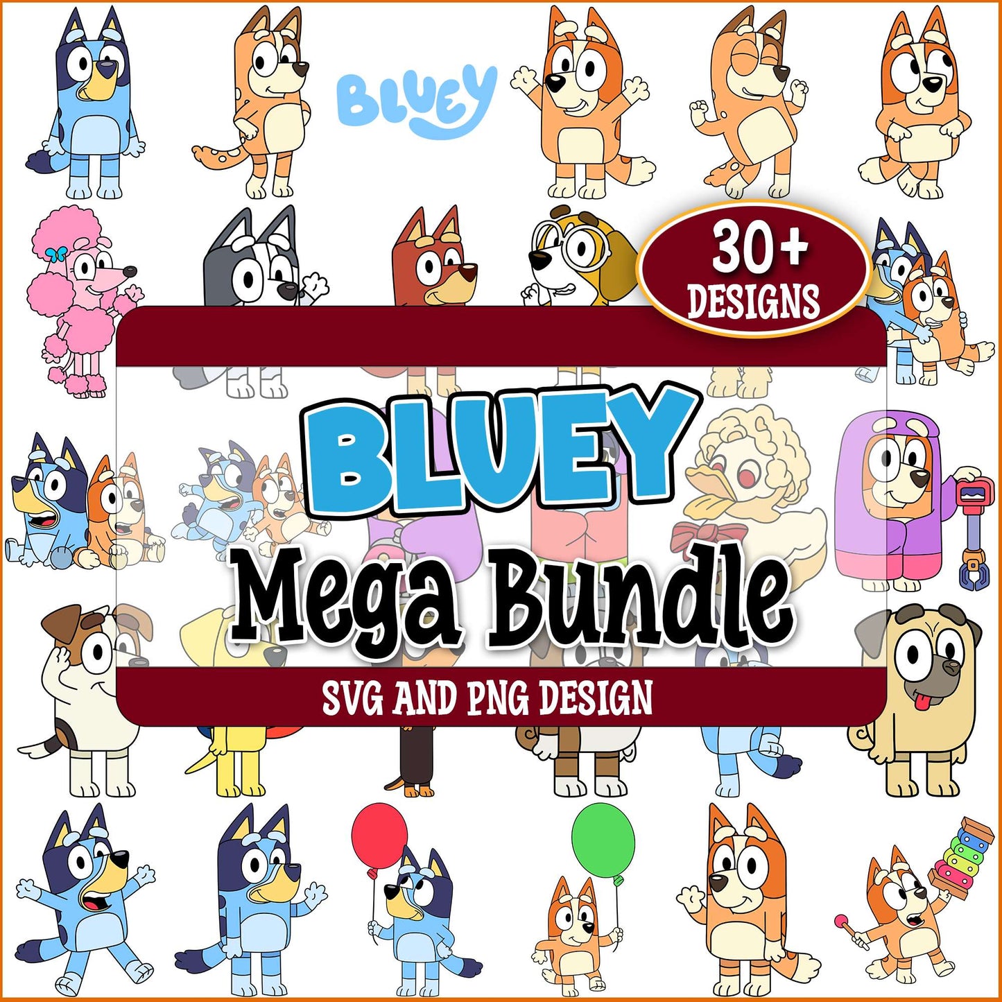 Bluey goofy friend svg bundle