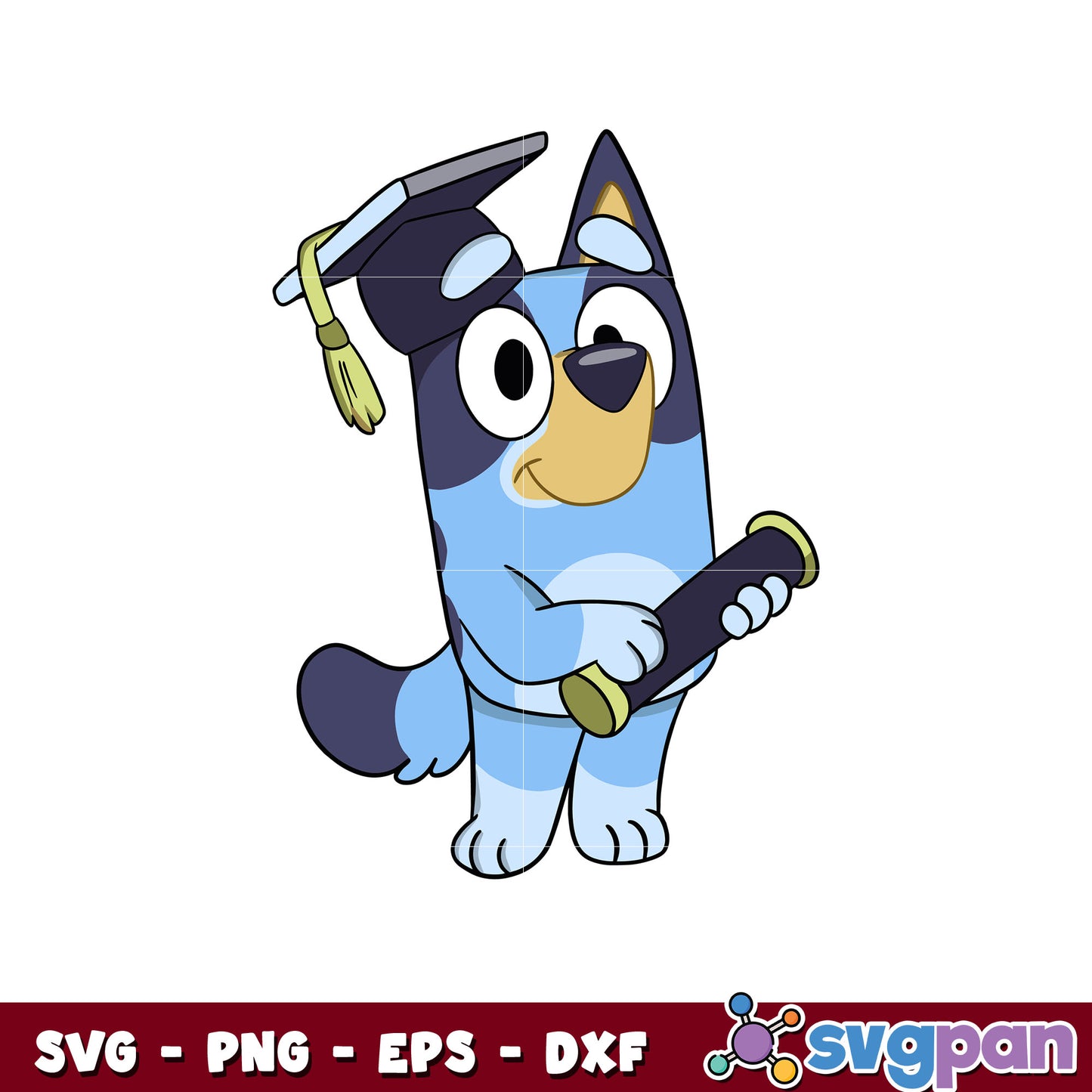 Bluey graduation design svg, bluey character svg, bluey svg