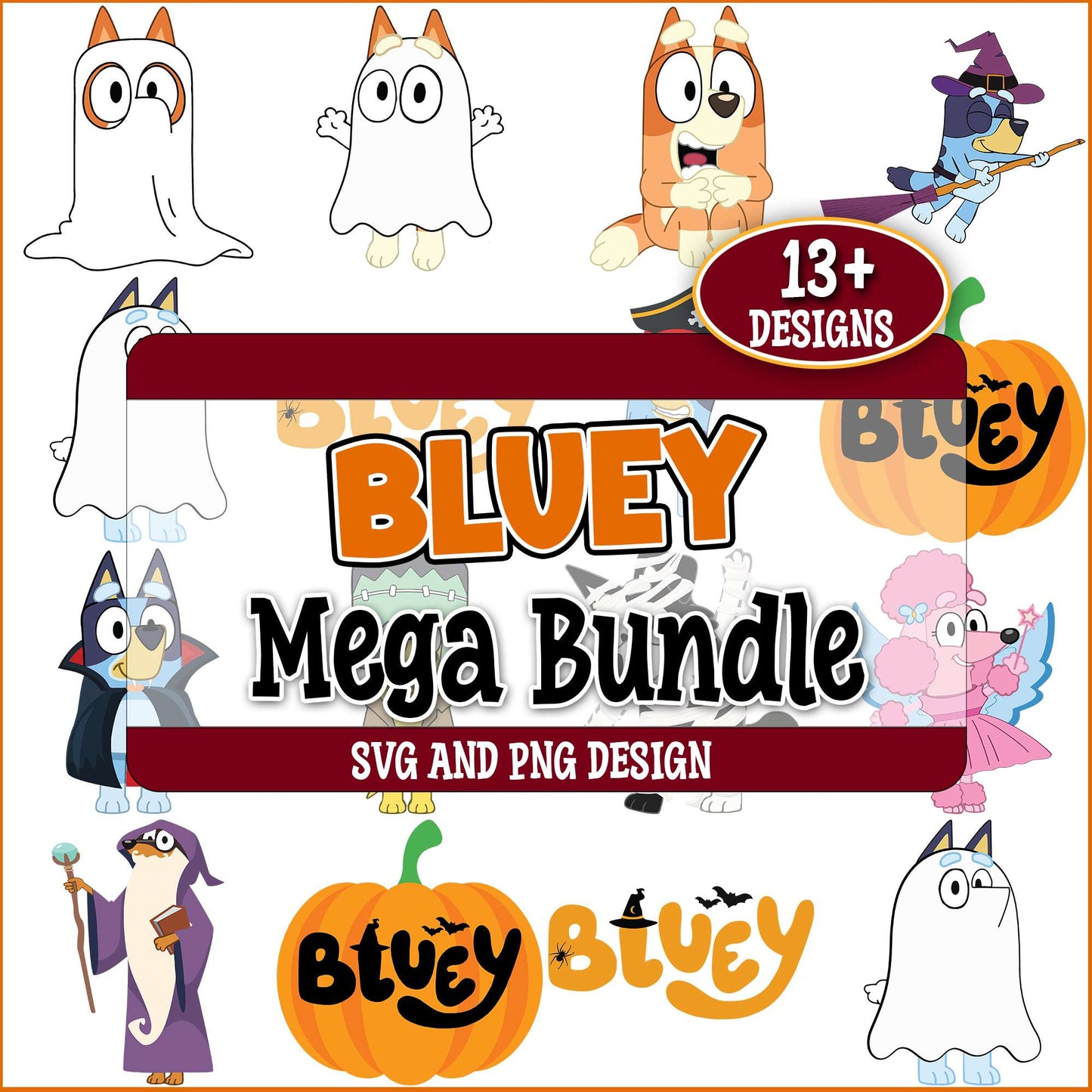 Bluey halloween day svg bundle