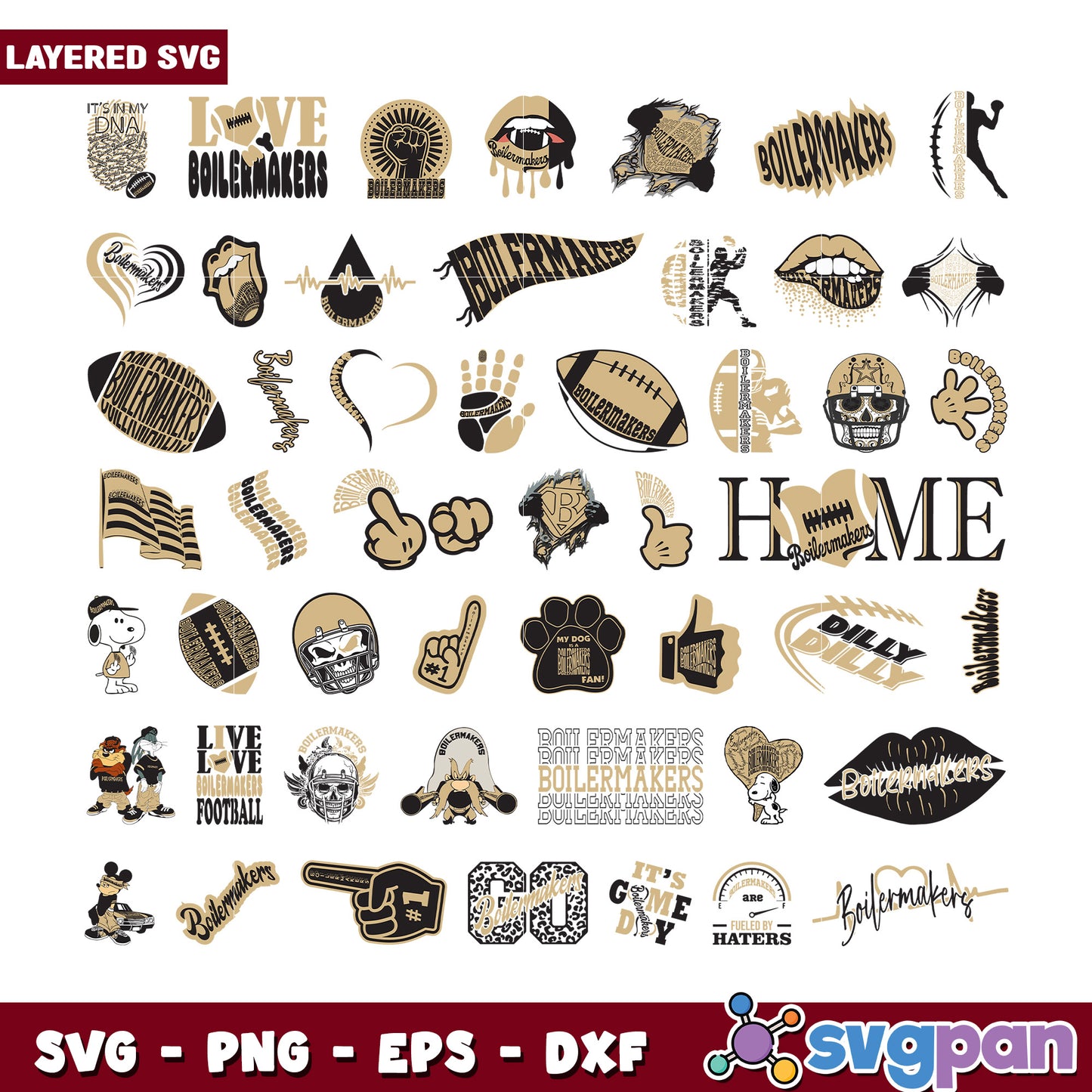 Boilermakers SVG Bundle 30+ Layered Designs